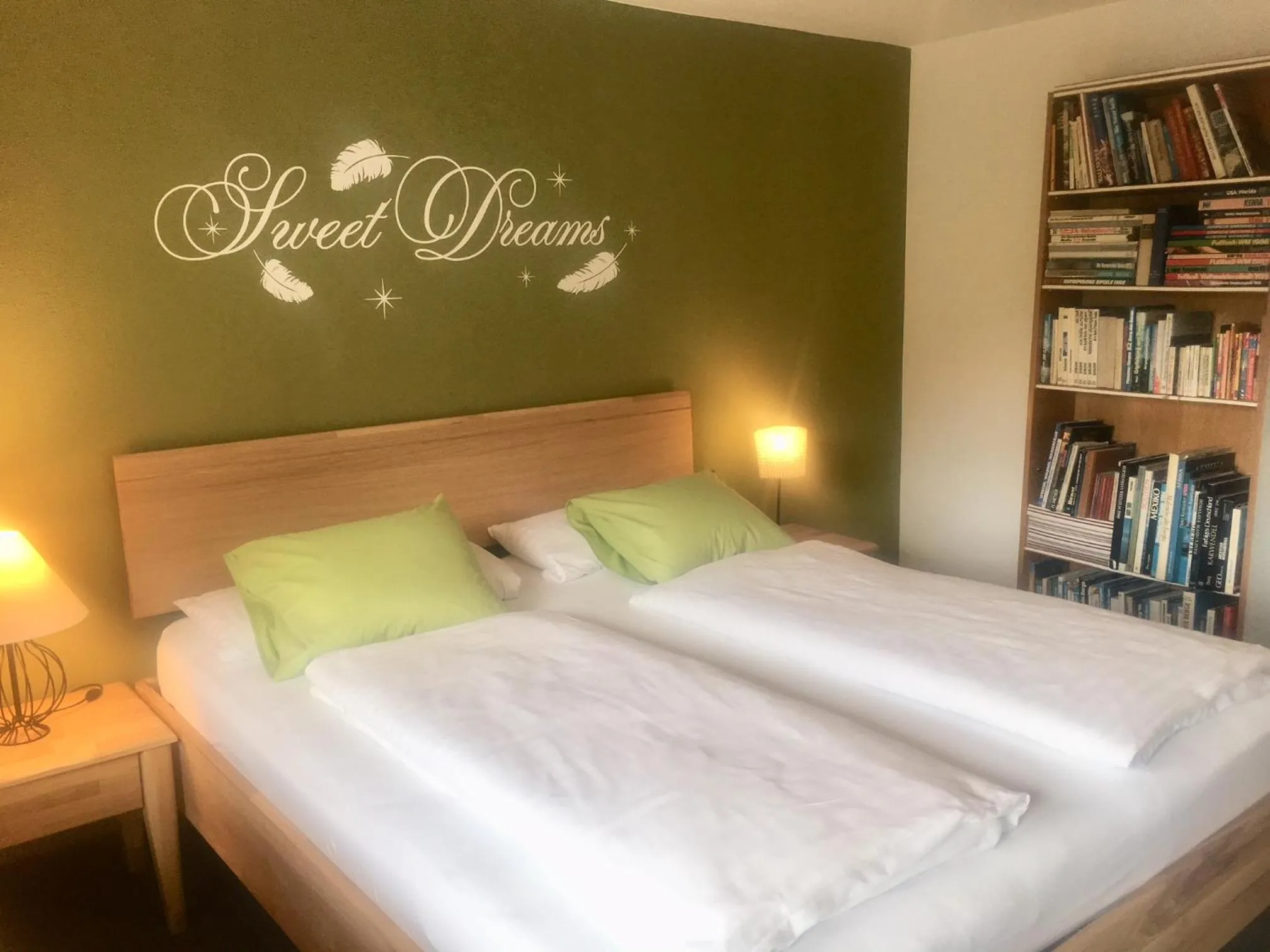 Bed in Ferienwohnung Stuibenfall