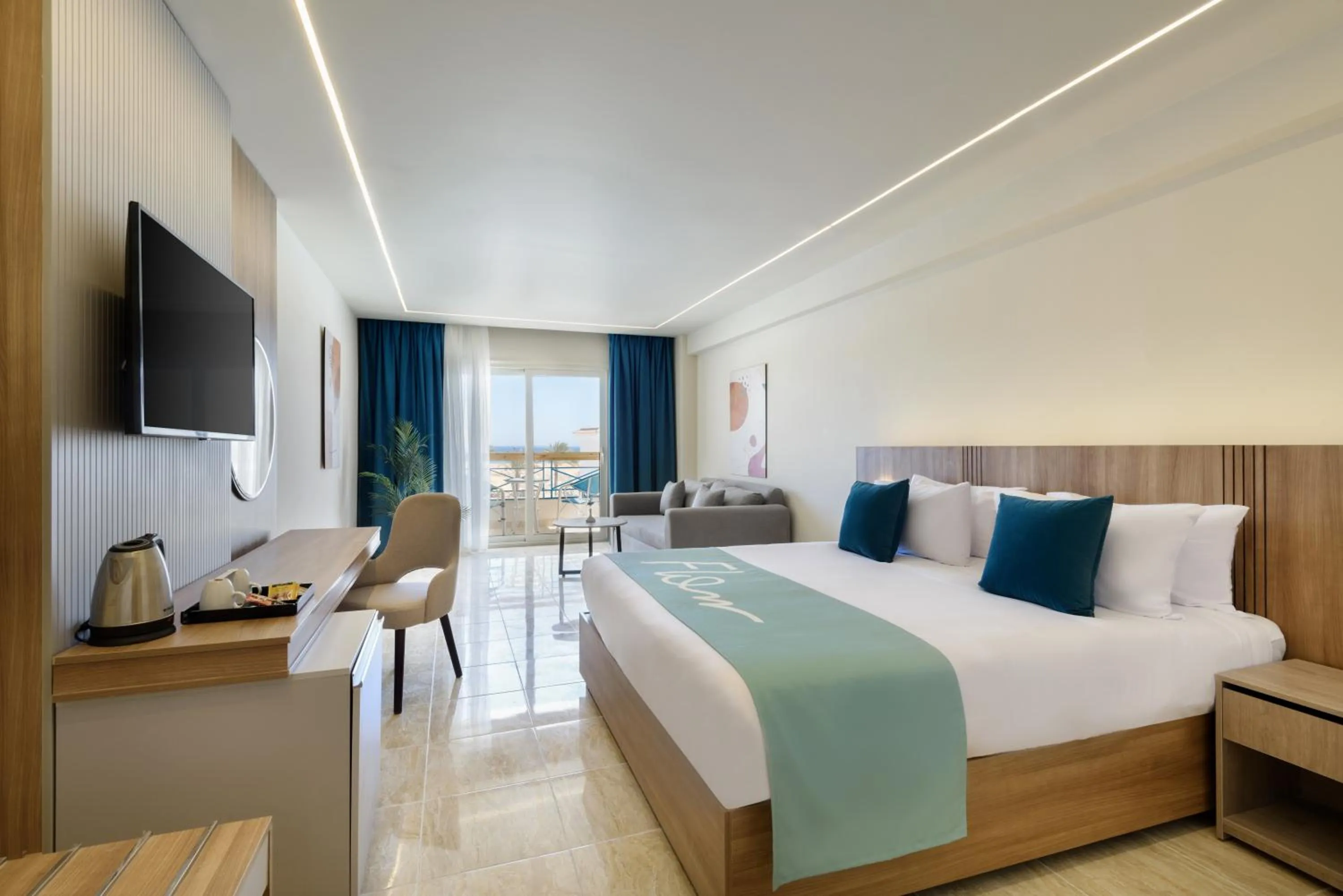 Bedroom, Bed in Flow Spectrum Resort Sahl Hasheesh
