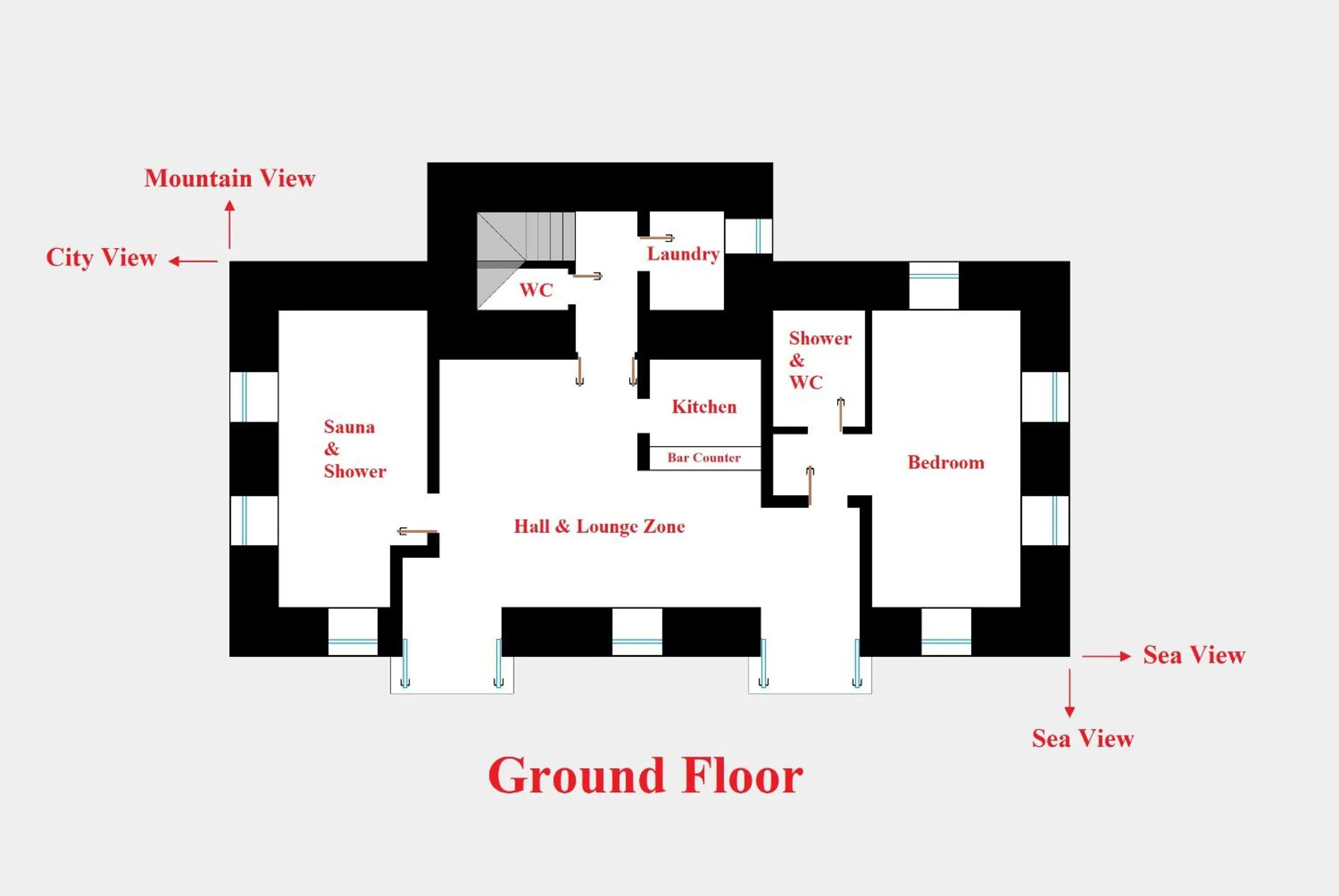 Floor plan in Villa Captain