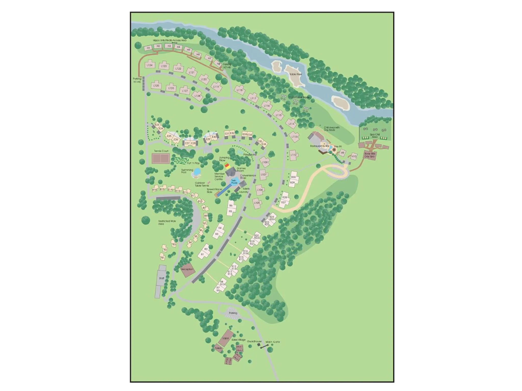 Floor plan in Hazyview Cabanas