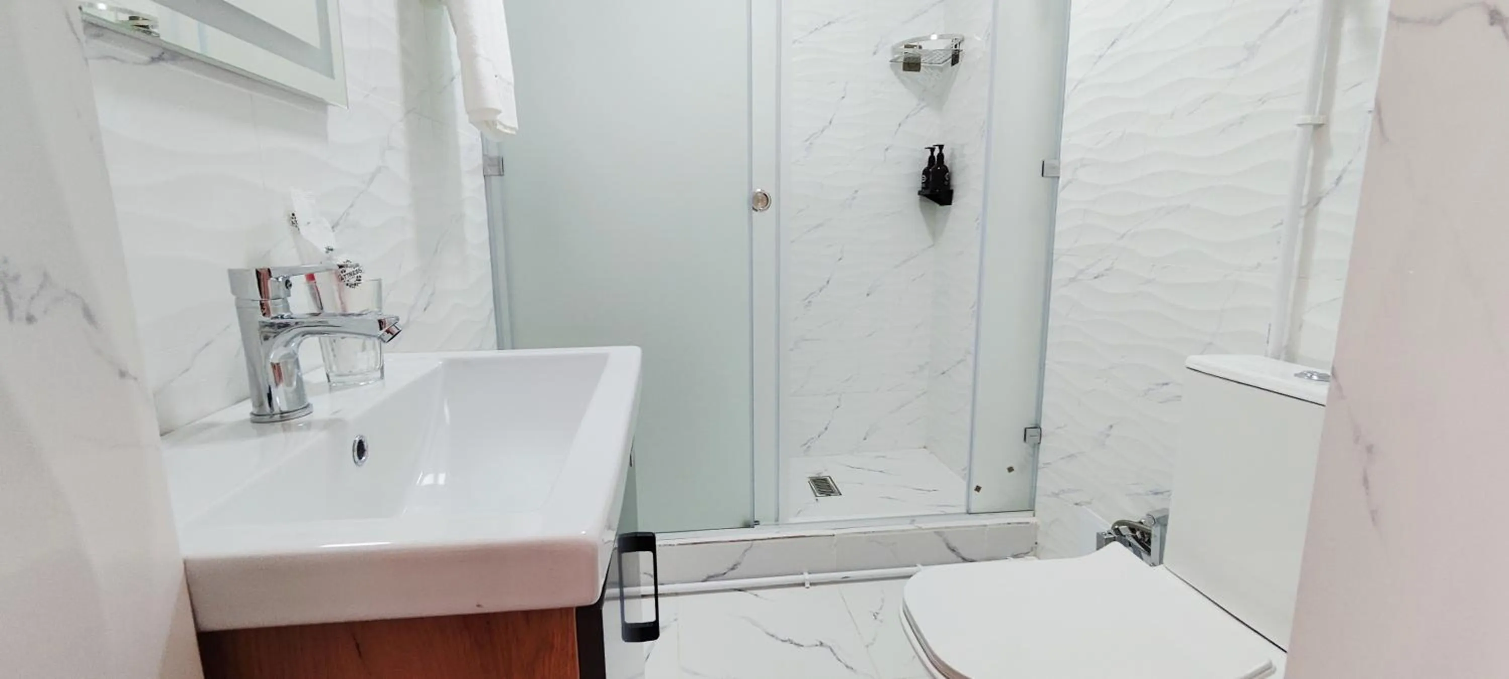 Shower in Cozy Hotel