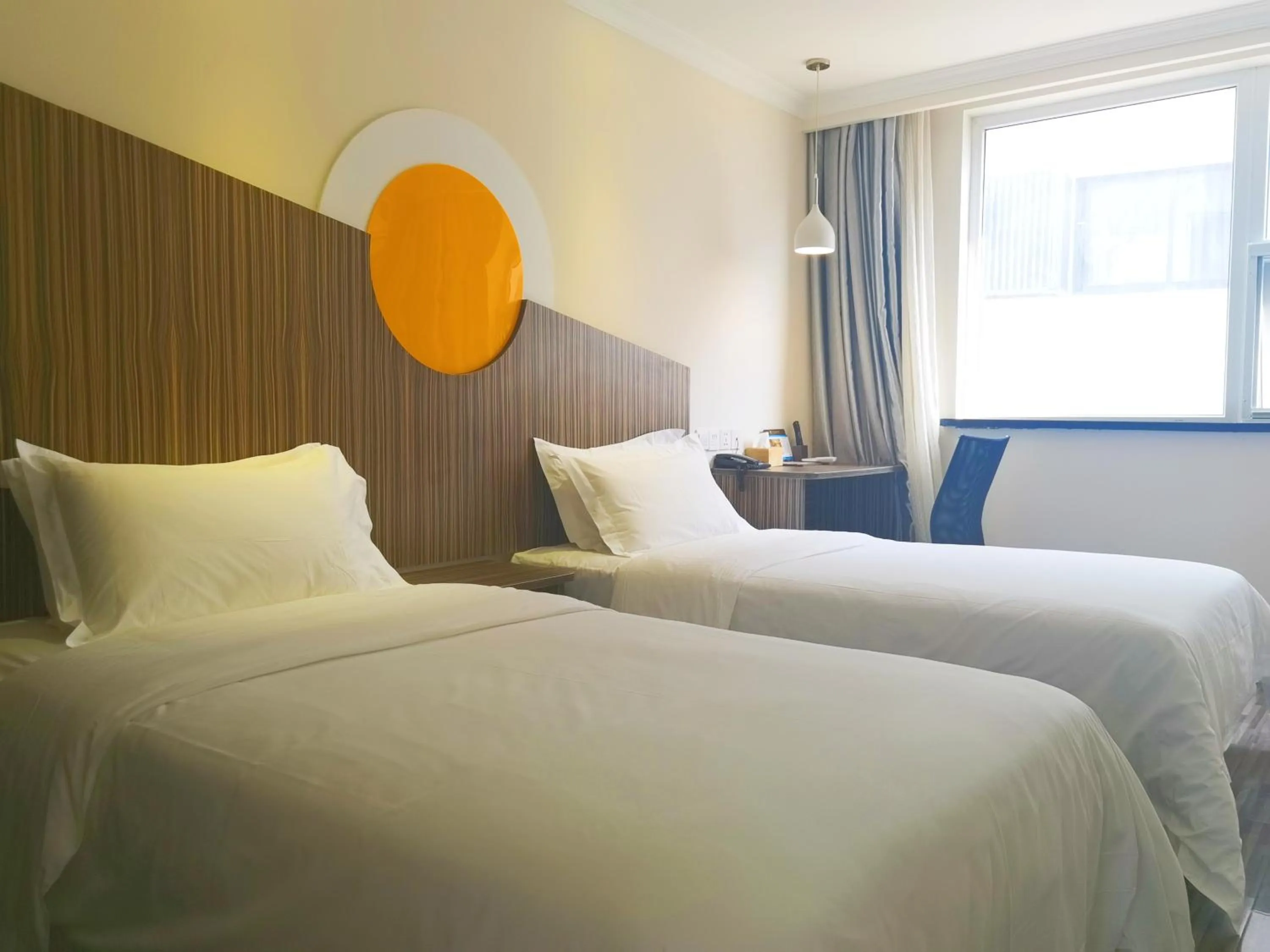 Bed in Shanghai Zhongan Hotel Xizang North Road Subway Station Branch