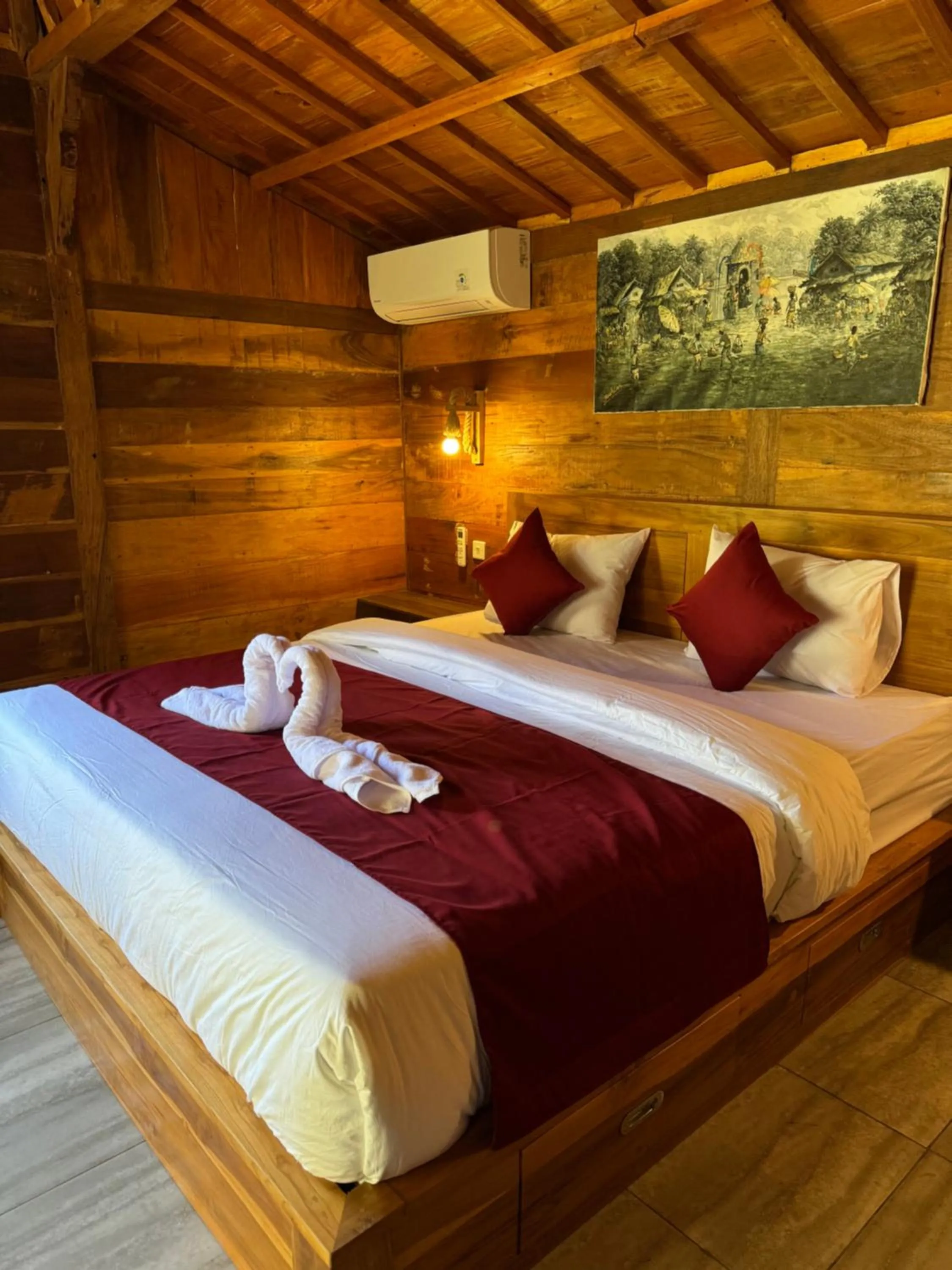 Bed in Oemah Kangin Homestay