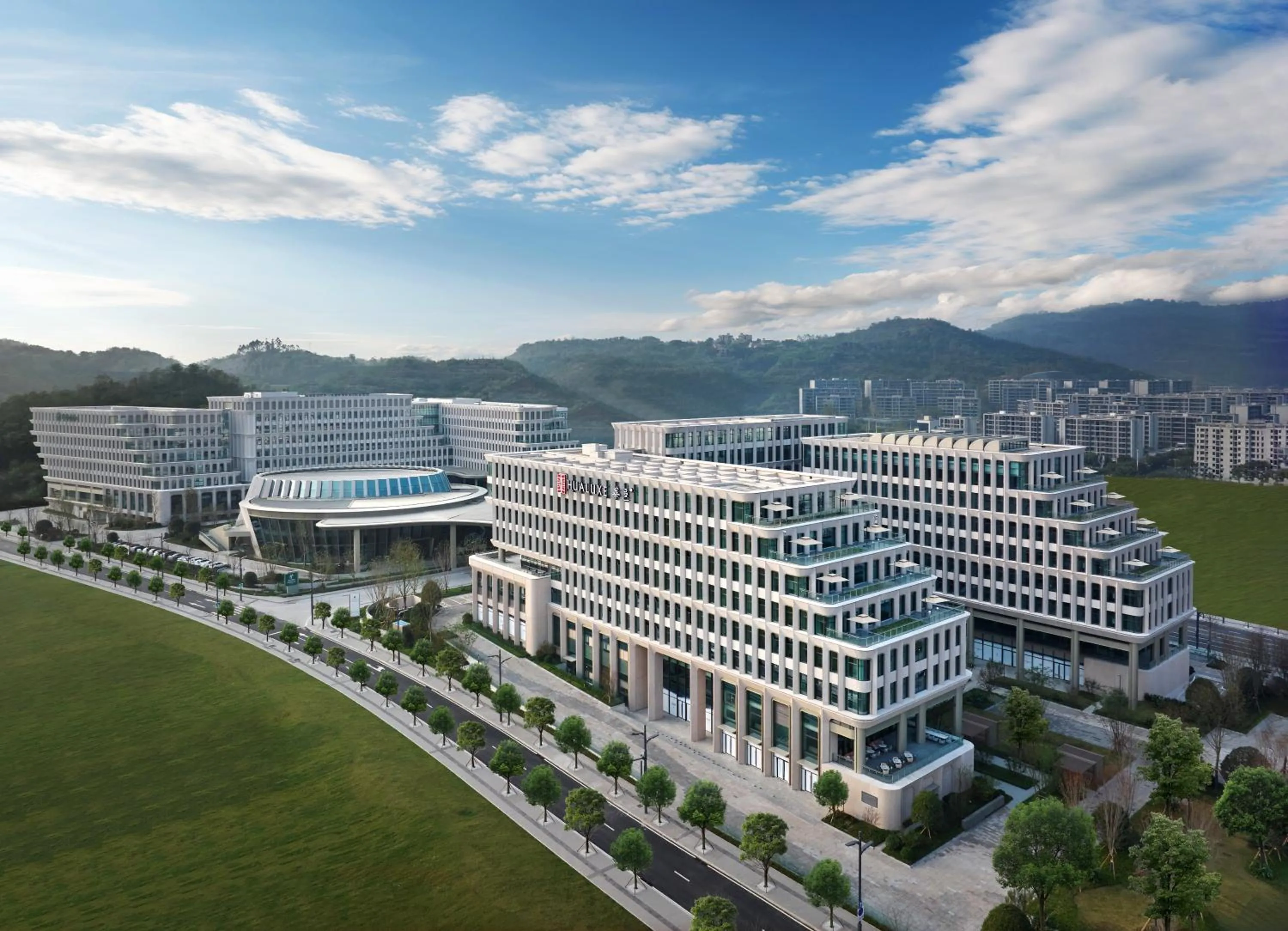 Property building in HUALUXE Chongqing Science Hall