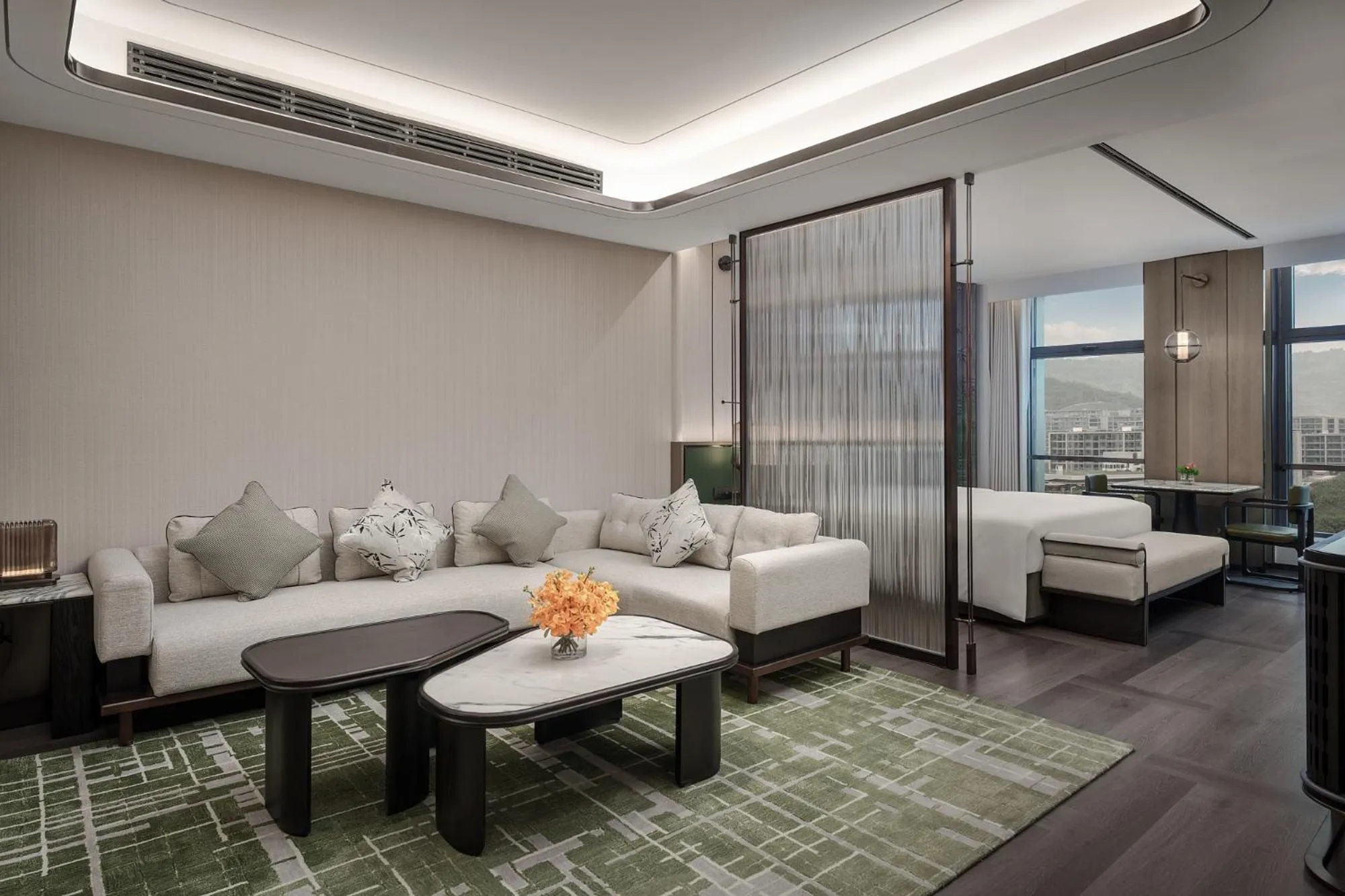 Living room, Bed in HUALUXE Chongqing Science Hall