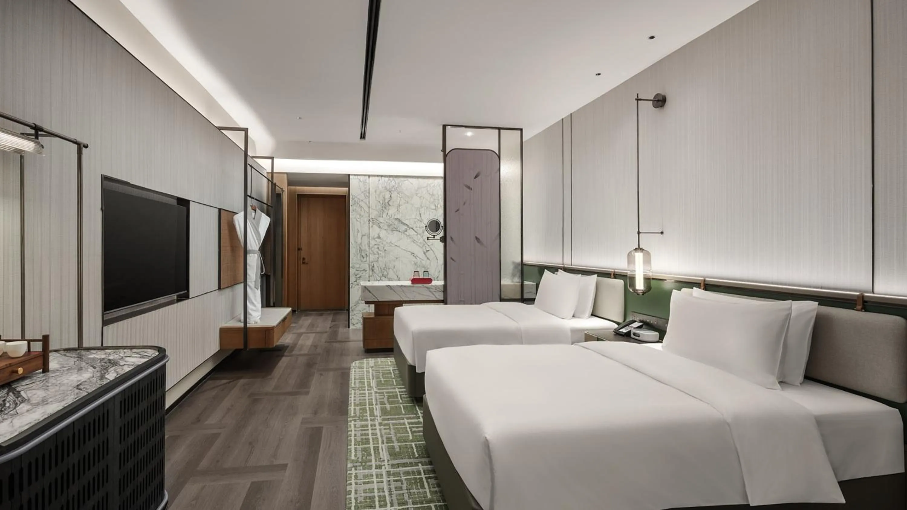 Photo of the whole room, Bed in HUALUXE Chongqing Science Hall