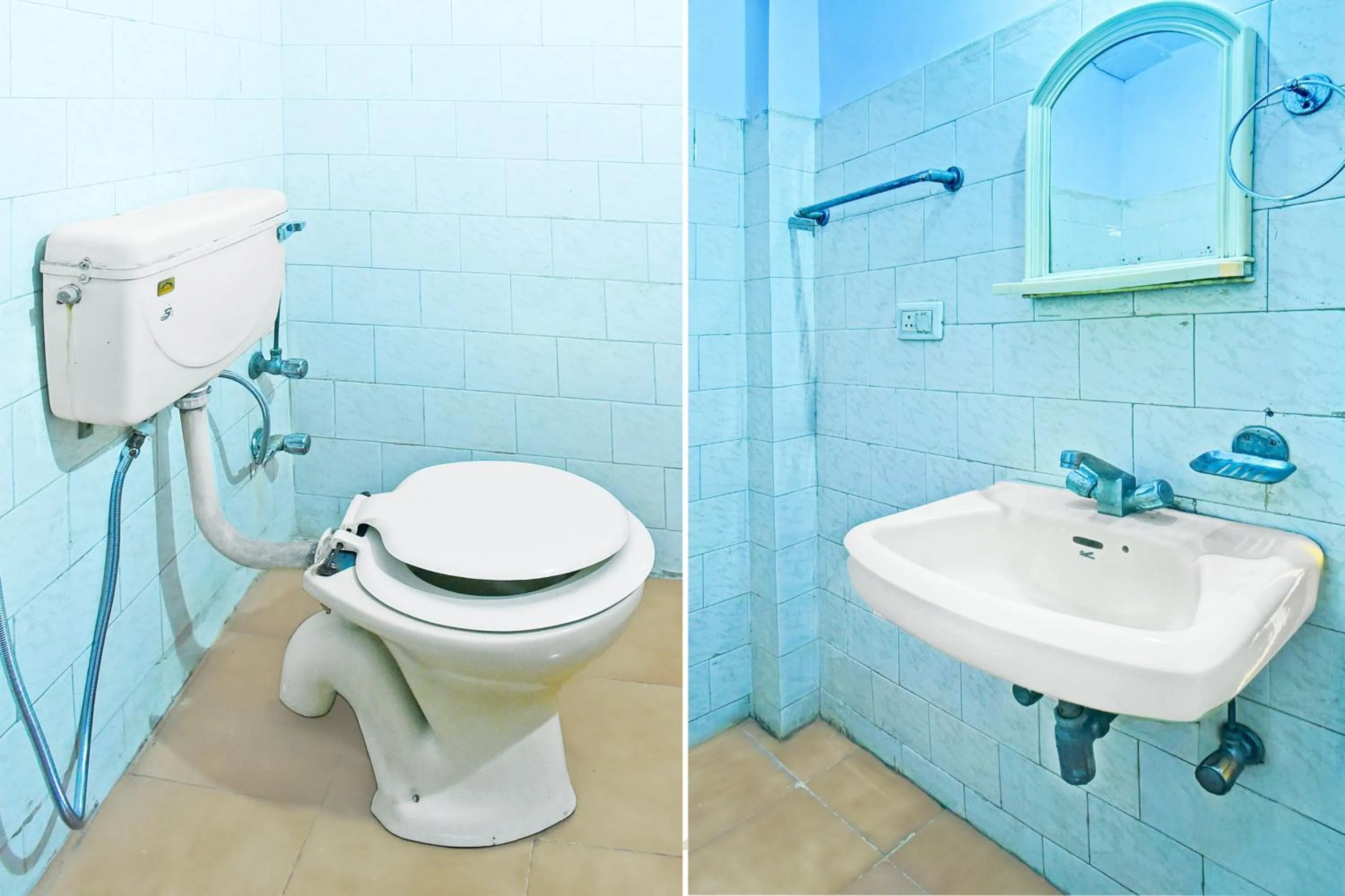 Bathroom in Super Collection O Hathroi Market Near Dhuleshwar Garden formerly Hotel Rishi