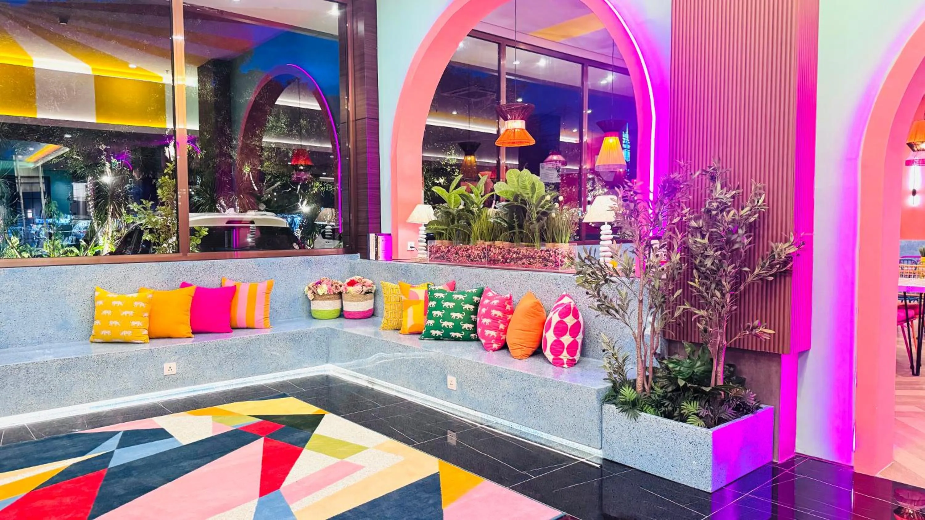 Seating area in Yellow Bee Resort Cililitan