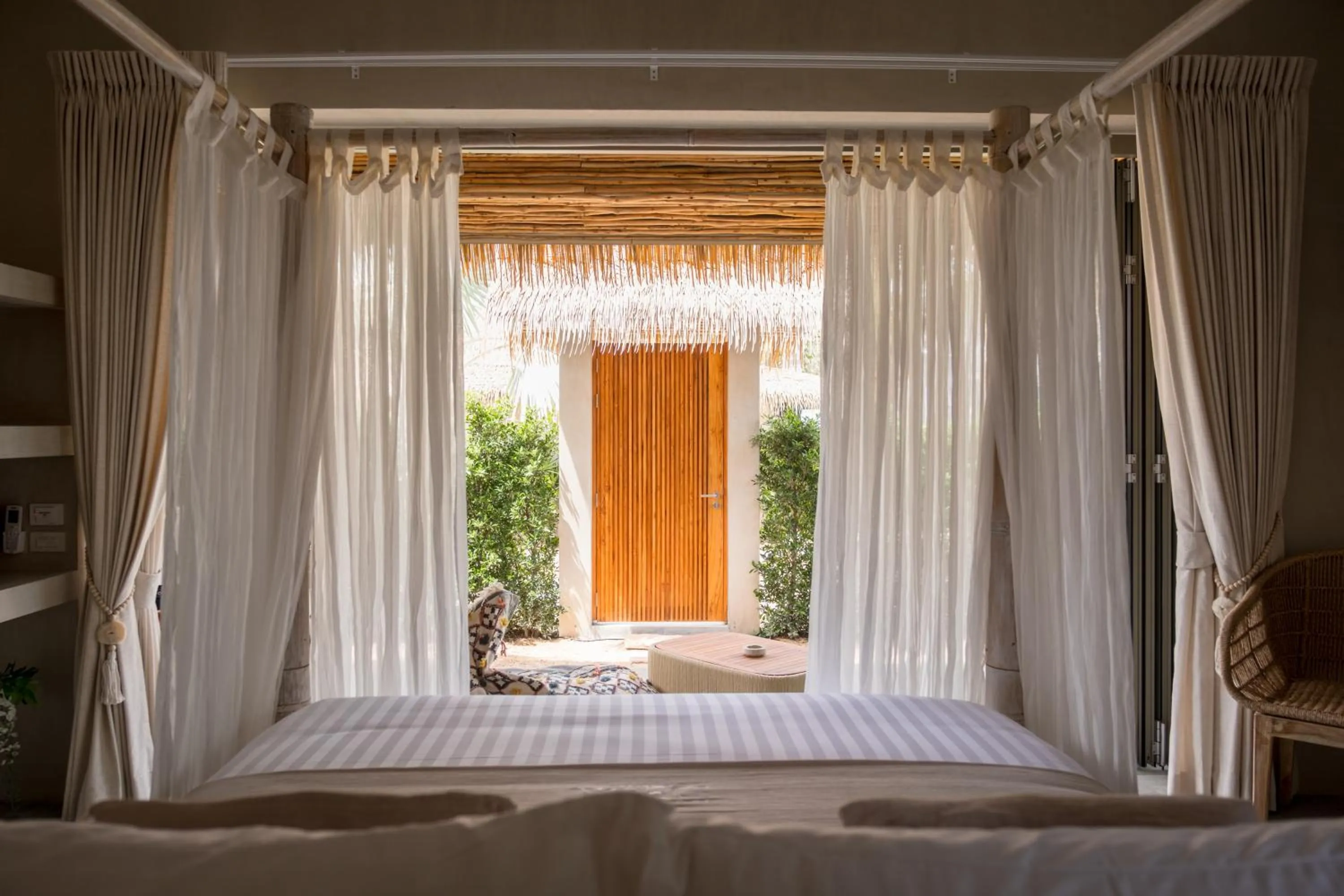 Bed in The Deck Cottages Samui