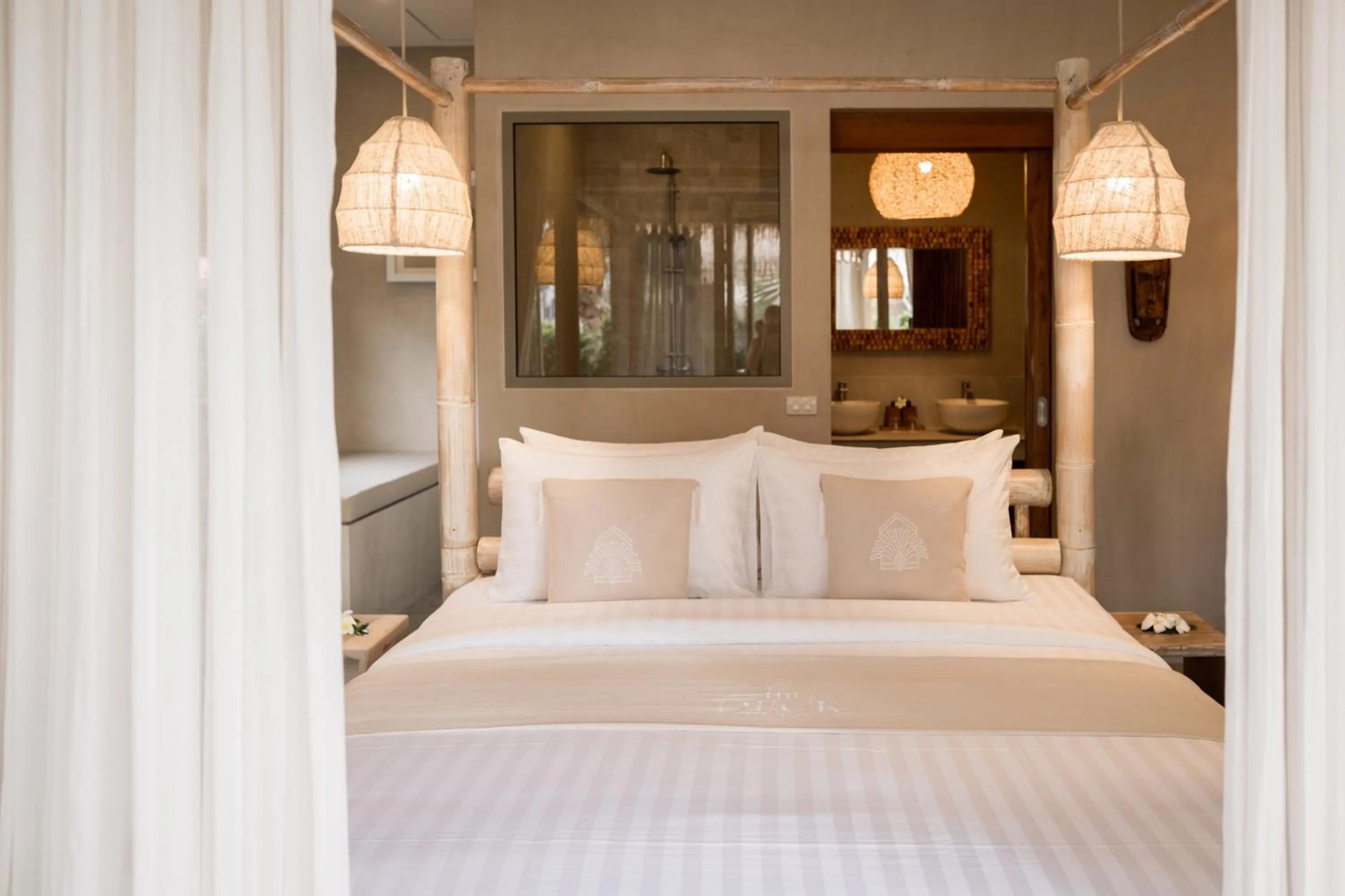 Bed in The Deck Cottages Samui