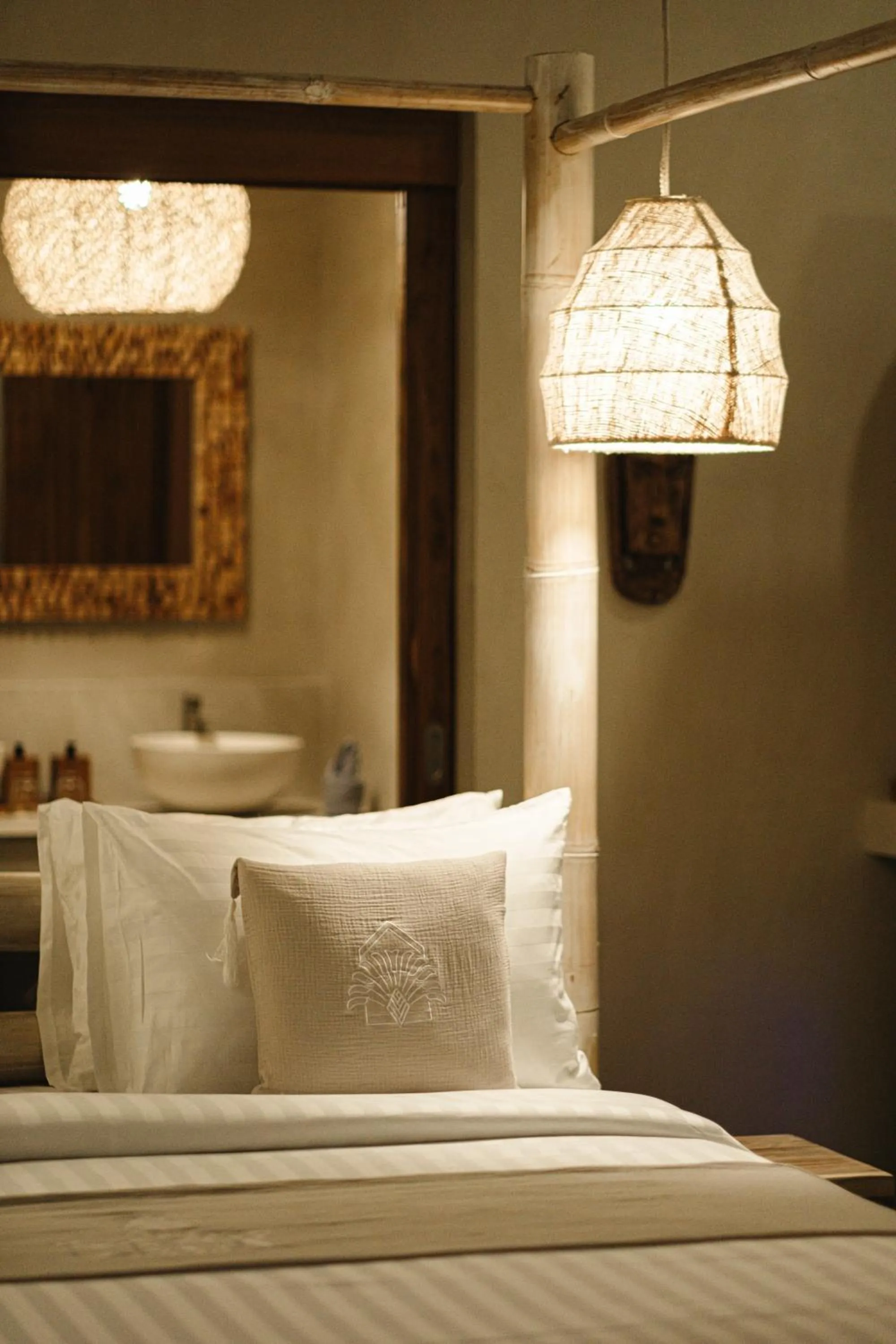 Bed in The Deck Cottages Samui