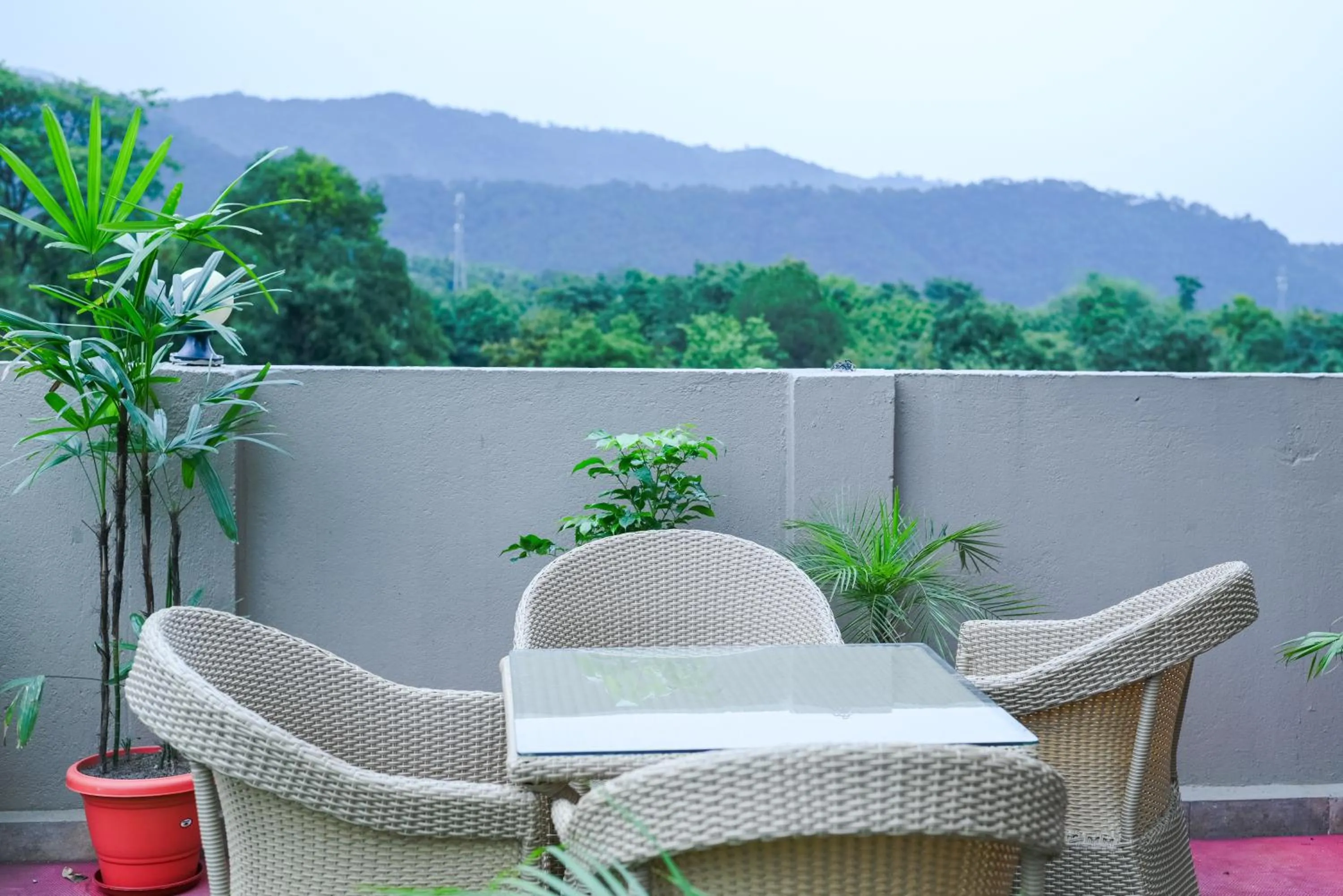 Balcony/Terrace in Hotel Sagar Residency - Best Mountain View Hotel in Palampur
