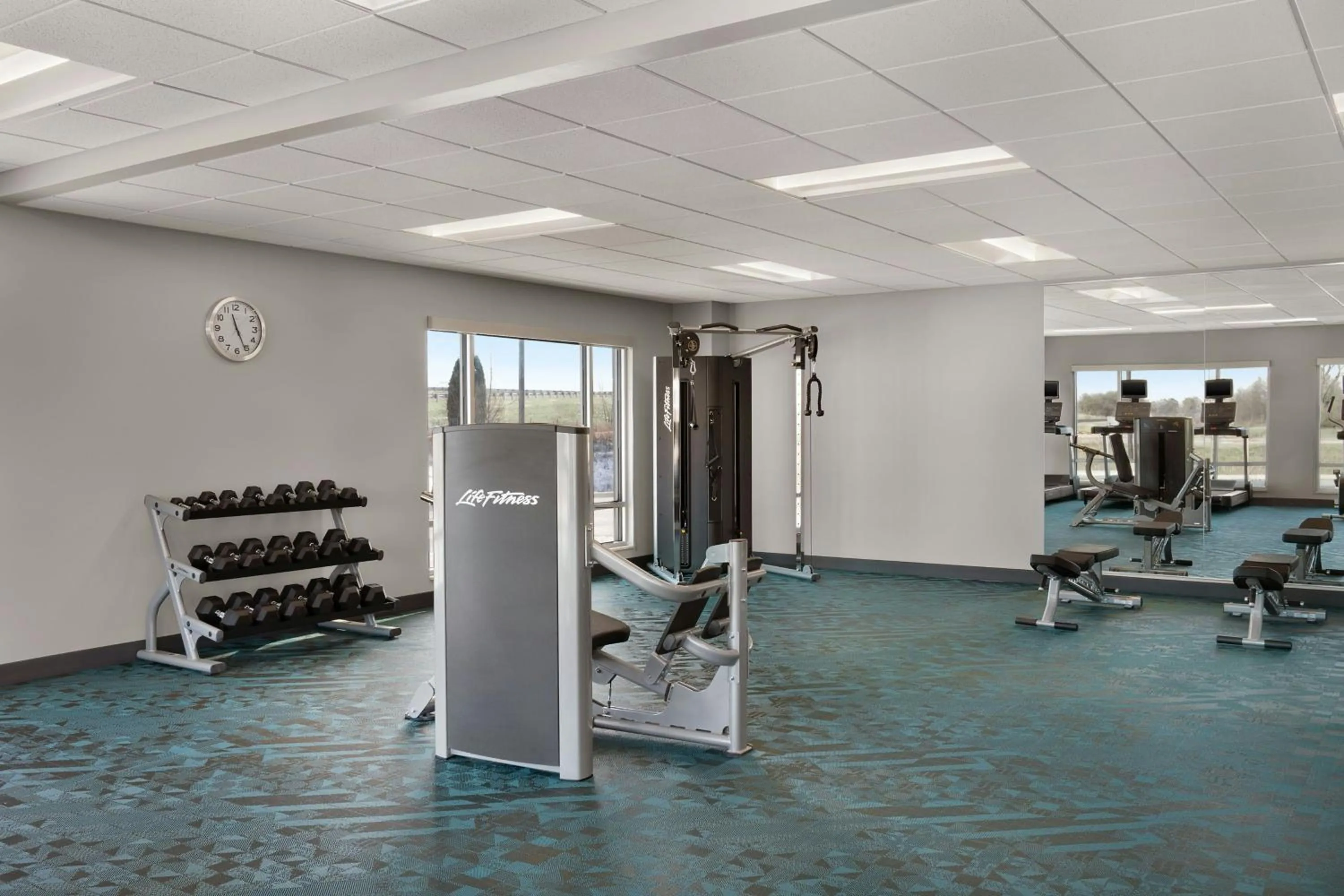 Fitness centre/facilities in TownePlace Suites by Marriott Crown Point