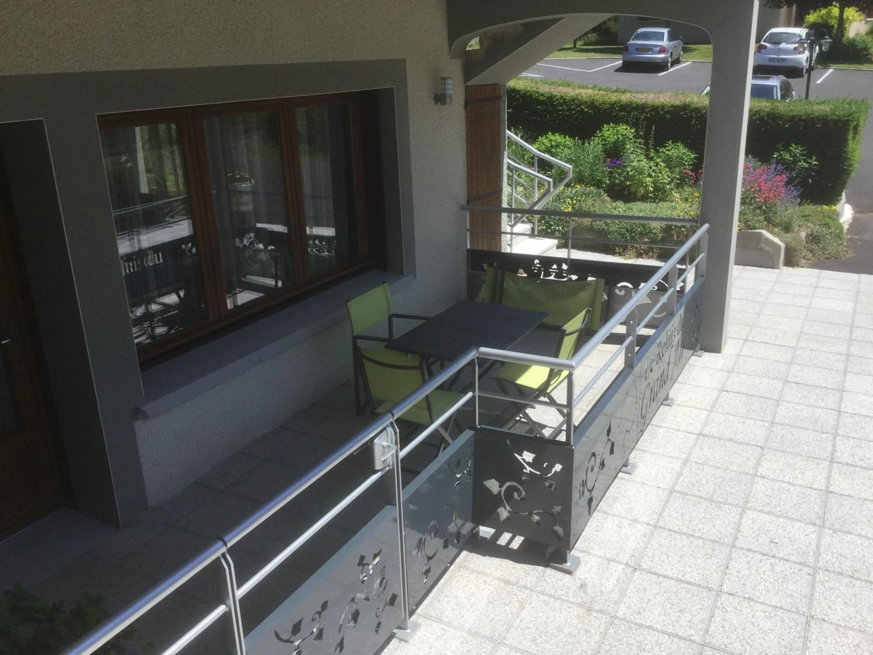 Balcony/Terrace in Logis Hôtel Le Relais du Bois Vialotte