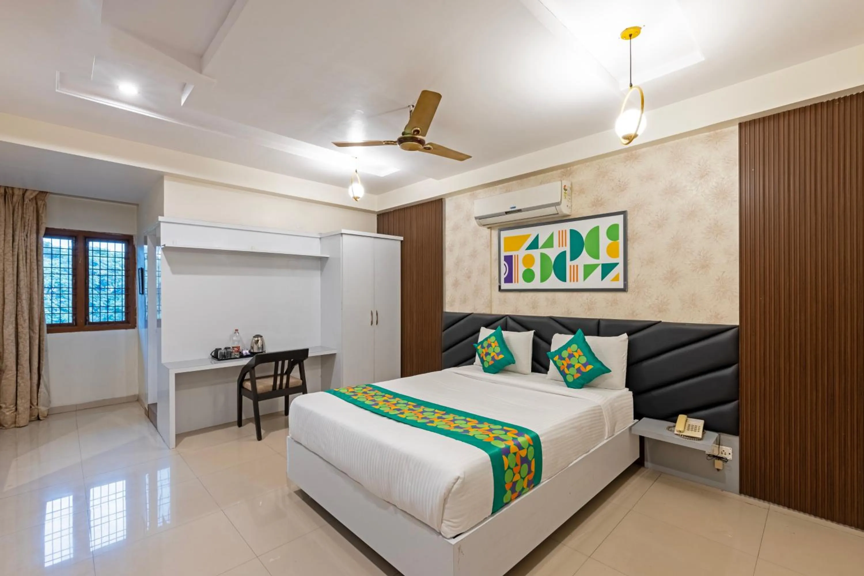 Bedroom, Bed in Treebo AR Grand, Gajuwaka