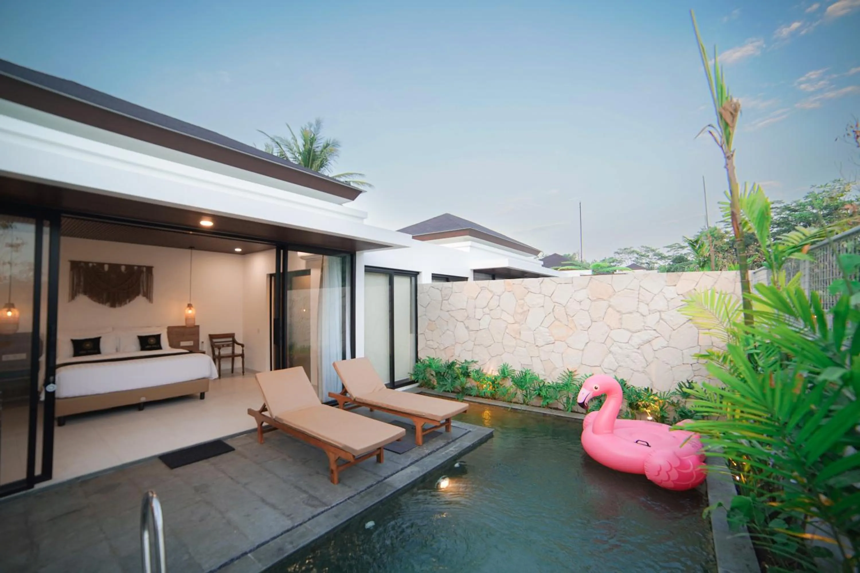 Pool view in Ubu Villa Amarta in Yogyakarta