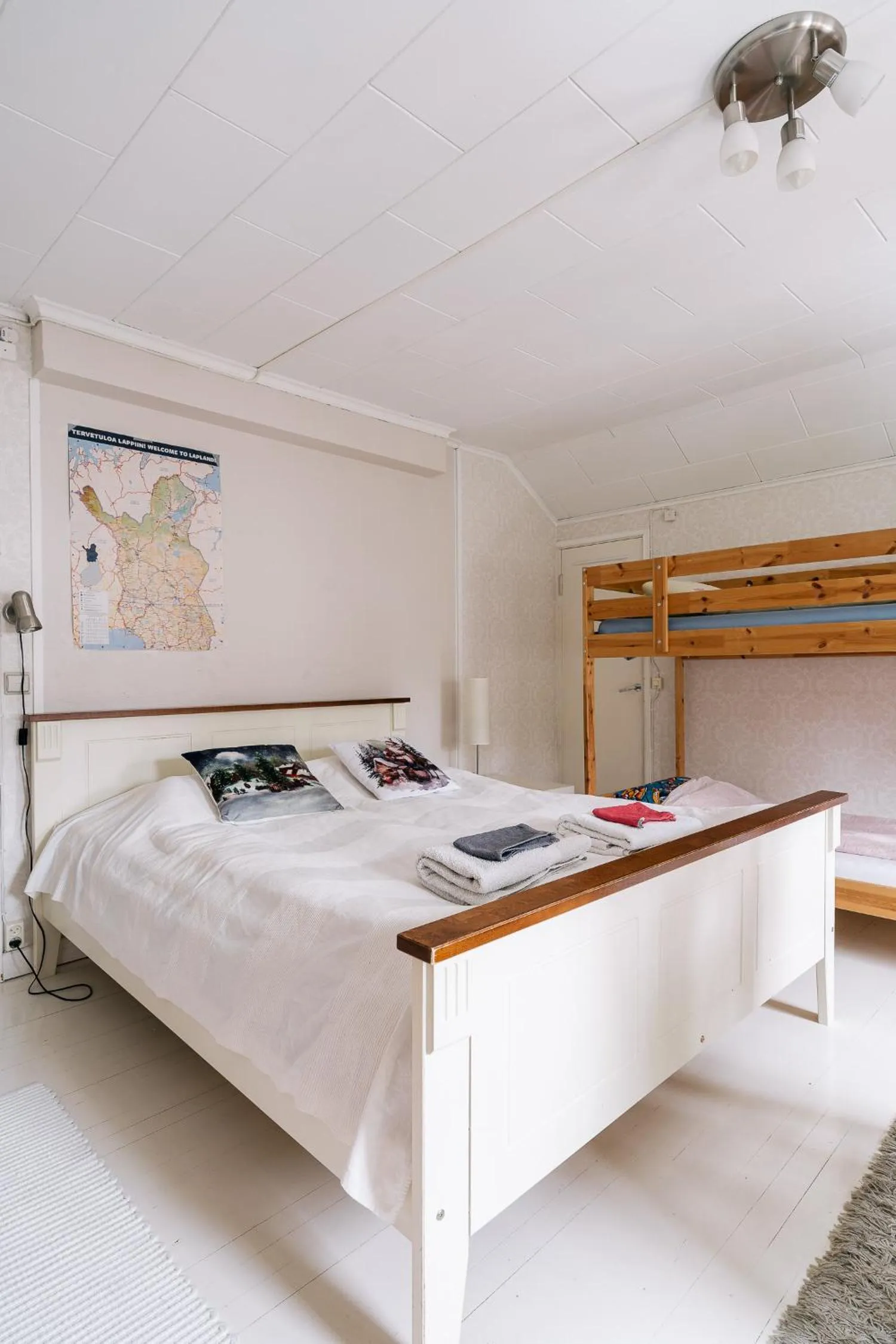 Bedroom, Bed in Villa Virpi