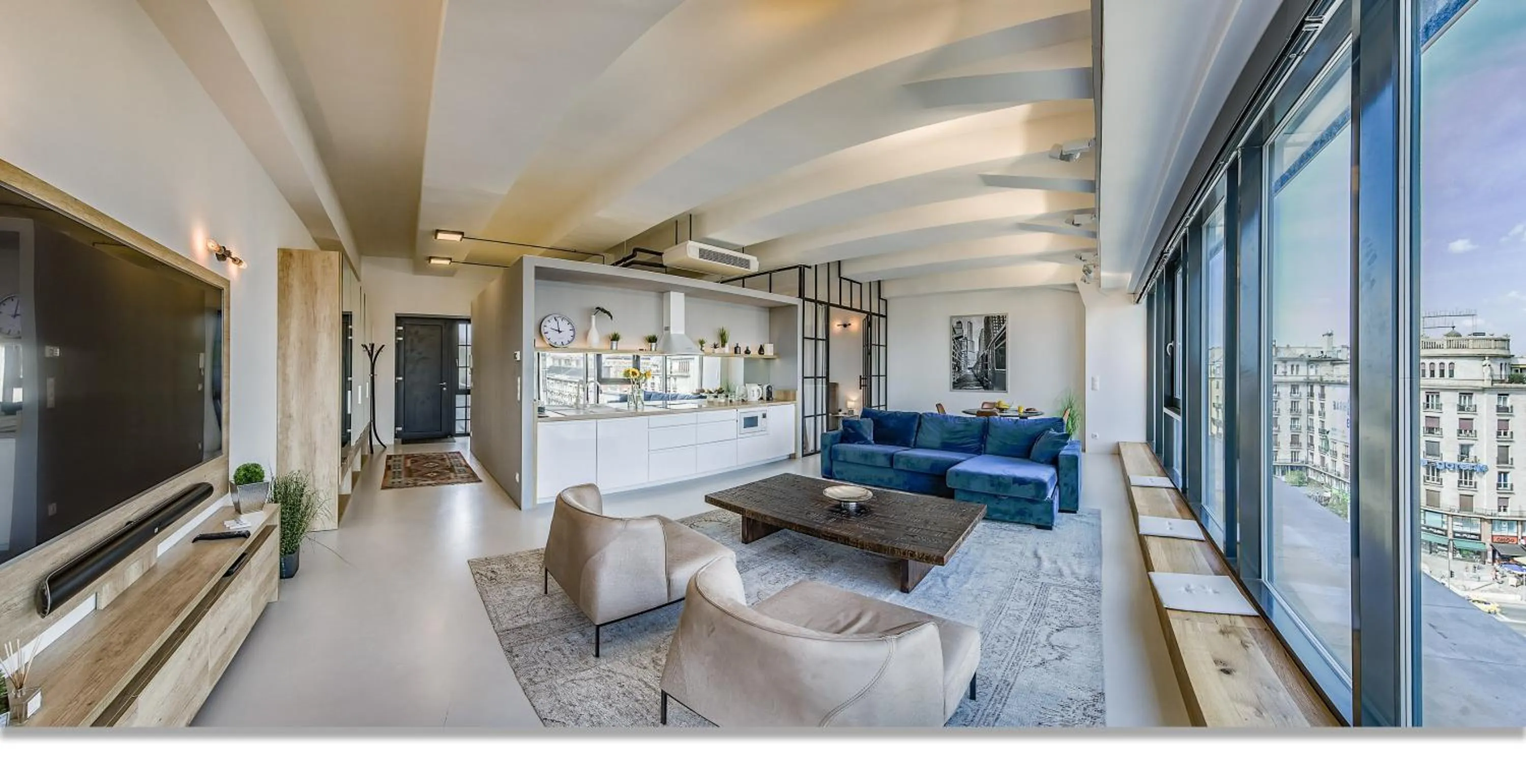 kitchen in LOFT Astoria Suites by Vagabond