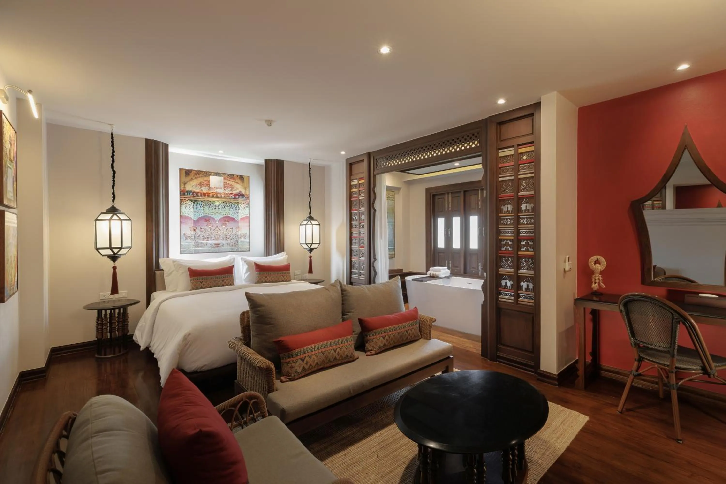 Bed in Akira Thaphae Hotel