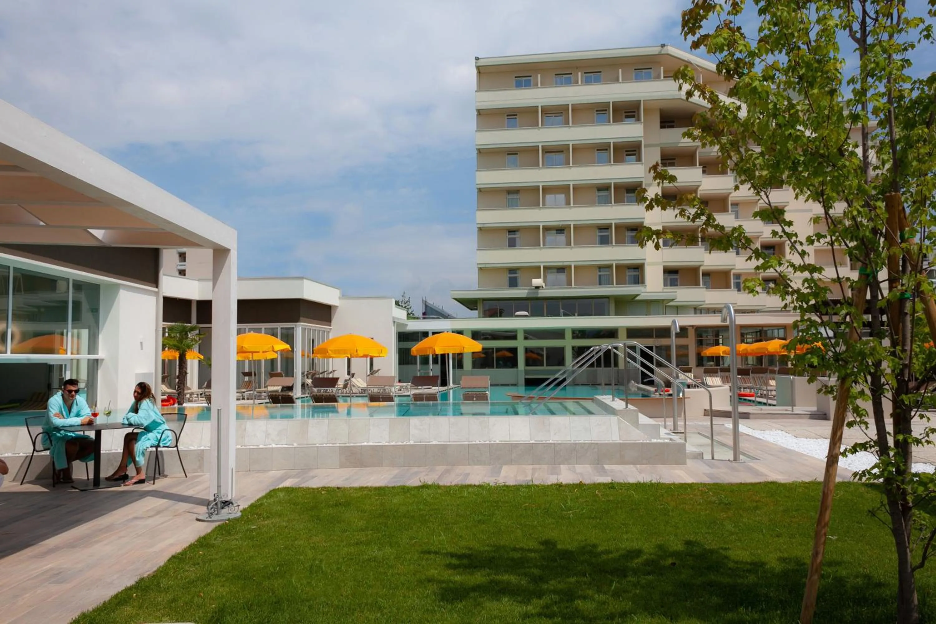 Patio in Hotel Terme Abano Verdi