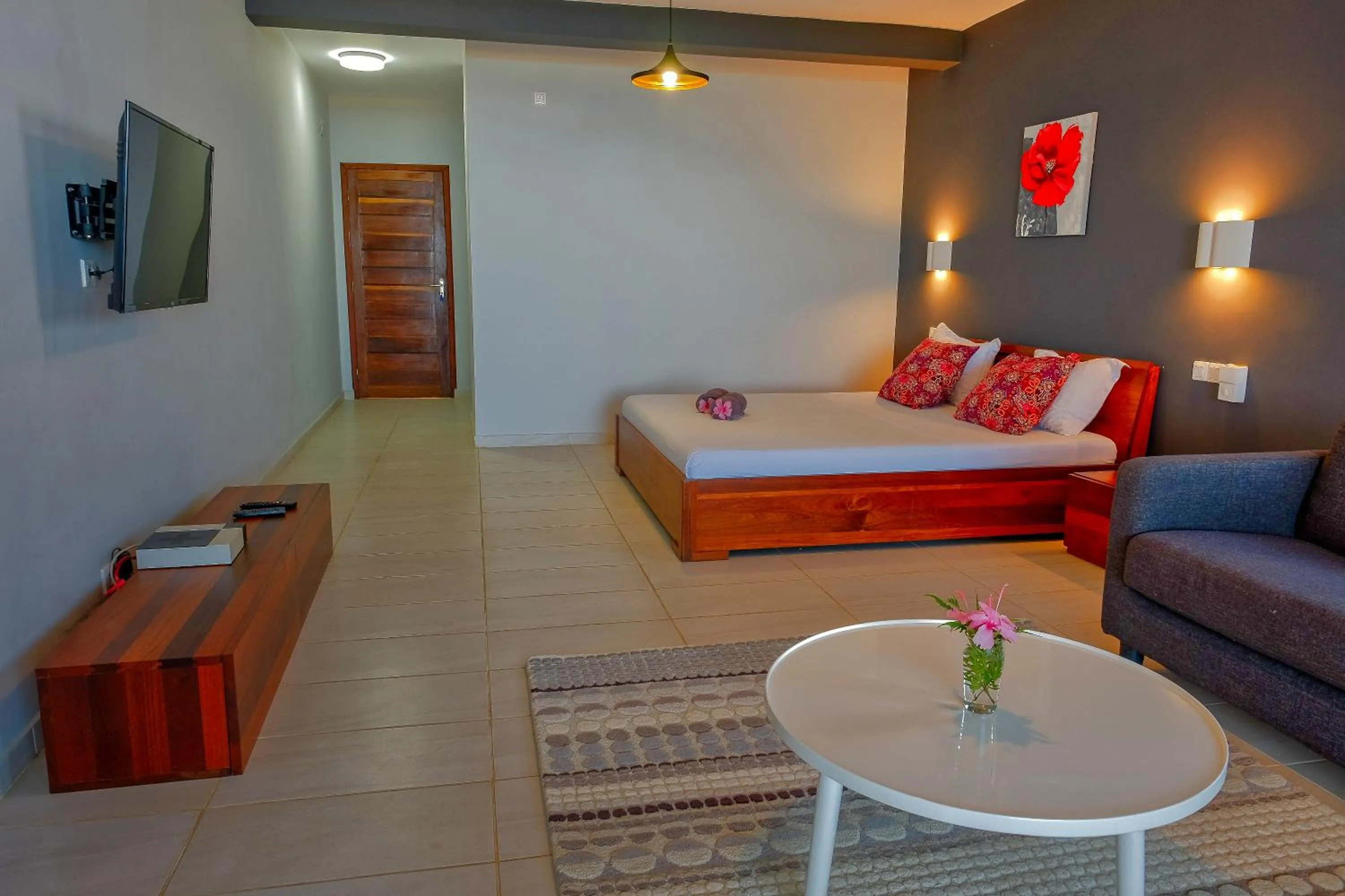 Bed in Hôtel Villa Les Orchidées