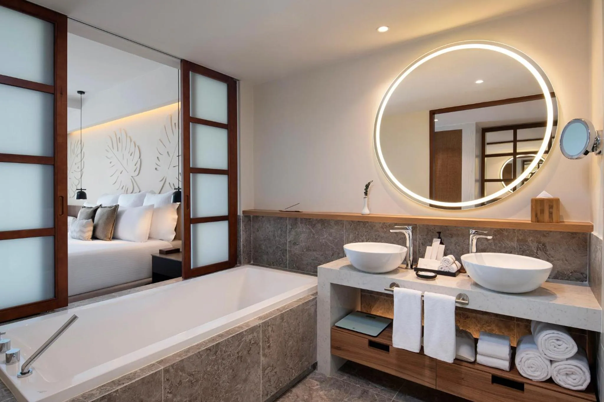 Bathroom, Bed in Secrets Playa Esmeralda Resort & Spa - All Inclusive