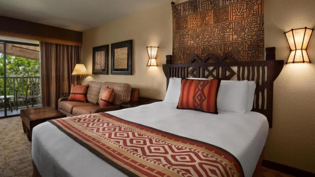 Bed in Disney's Animal Kingdom Villas - Jambo House