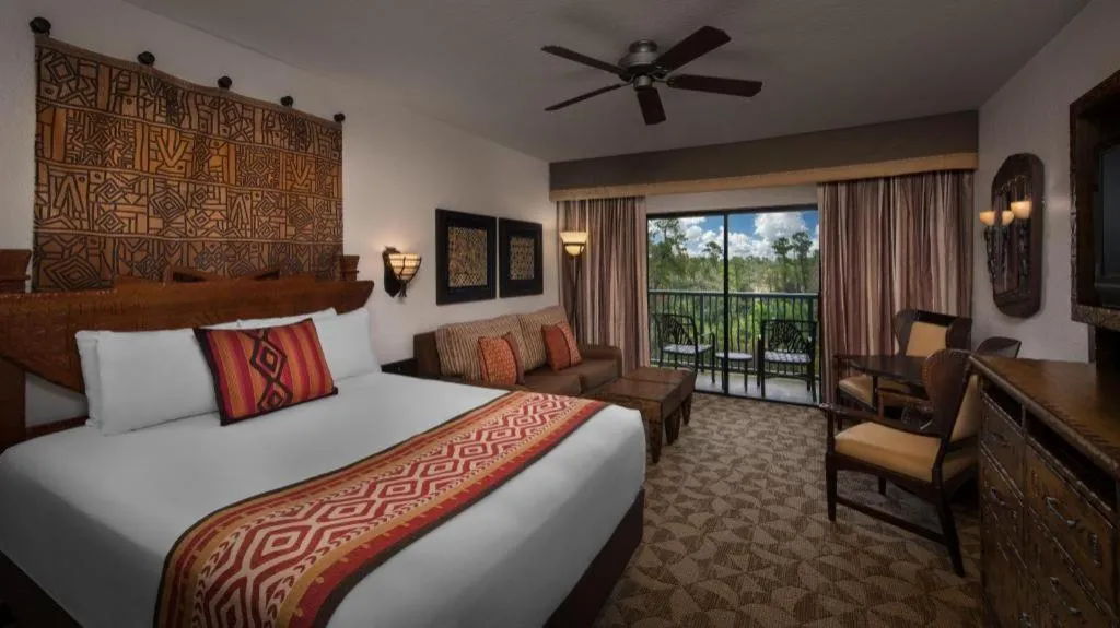 Bed in Disney's Animal Kingdom Villas - Jambo House