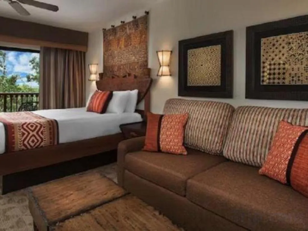 Bed in Disney's Animal Kingdom Villas - Jambo House