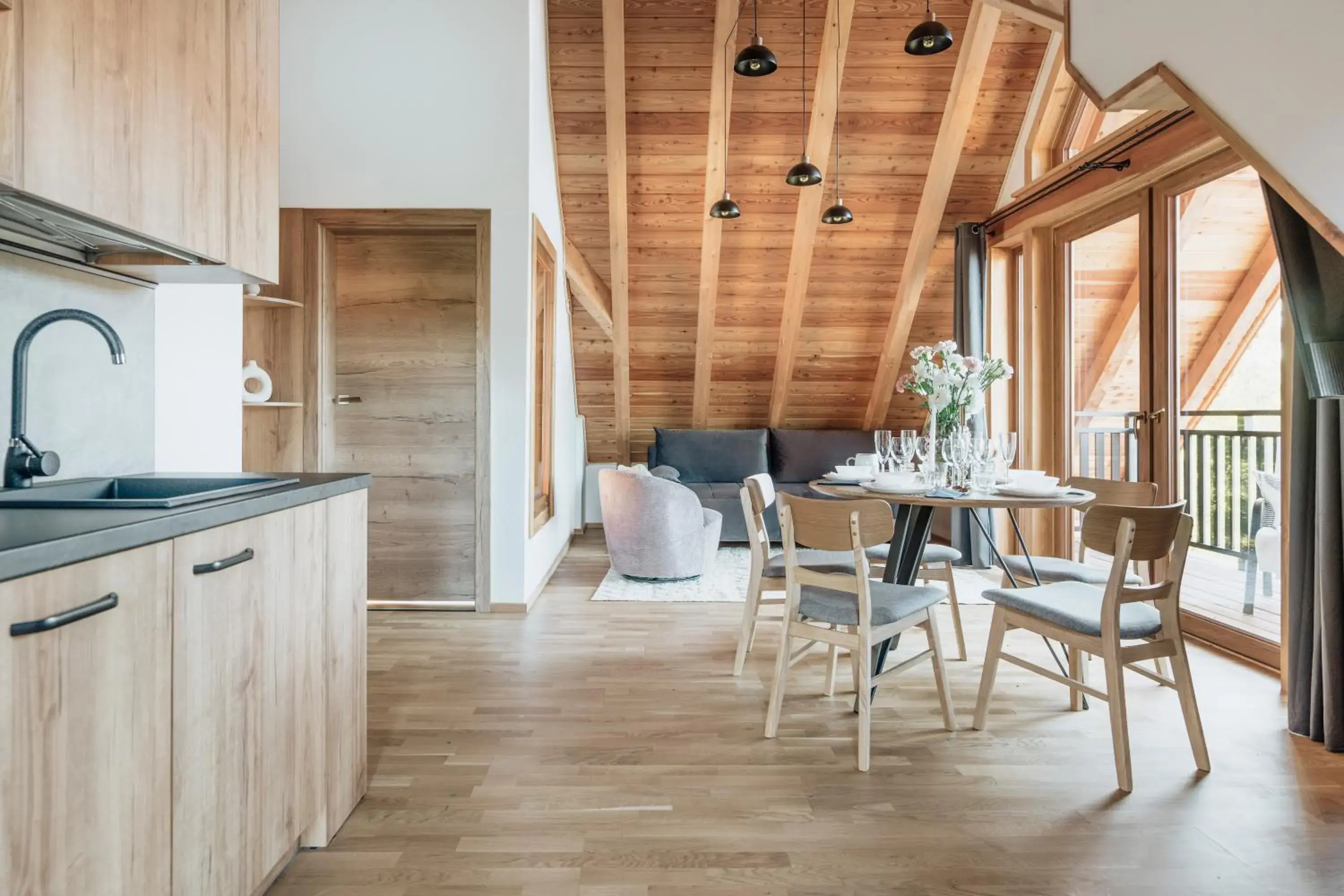 One-Bedroom Apartment with Balcony and Mountain View in Apres Ski Bachleda - LoftAffair Collection One-Bedroom Apartment with Balcony and Mountain View in Apres Ski Bachleda - LoftAffair Collection