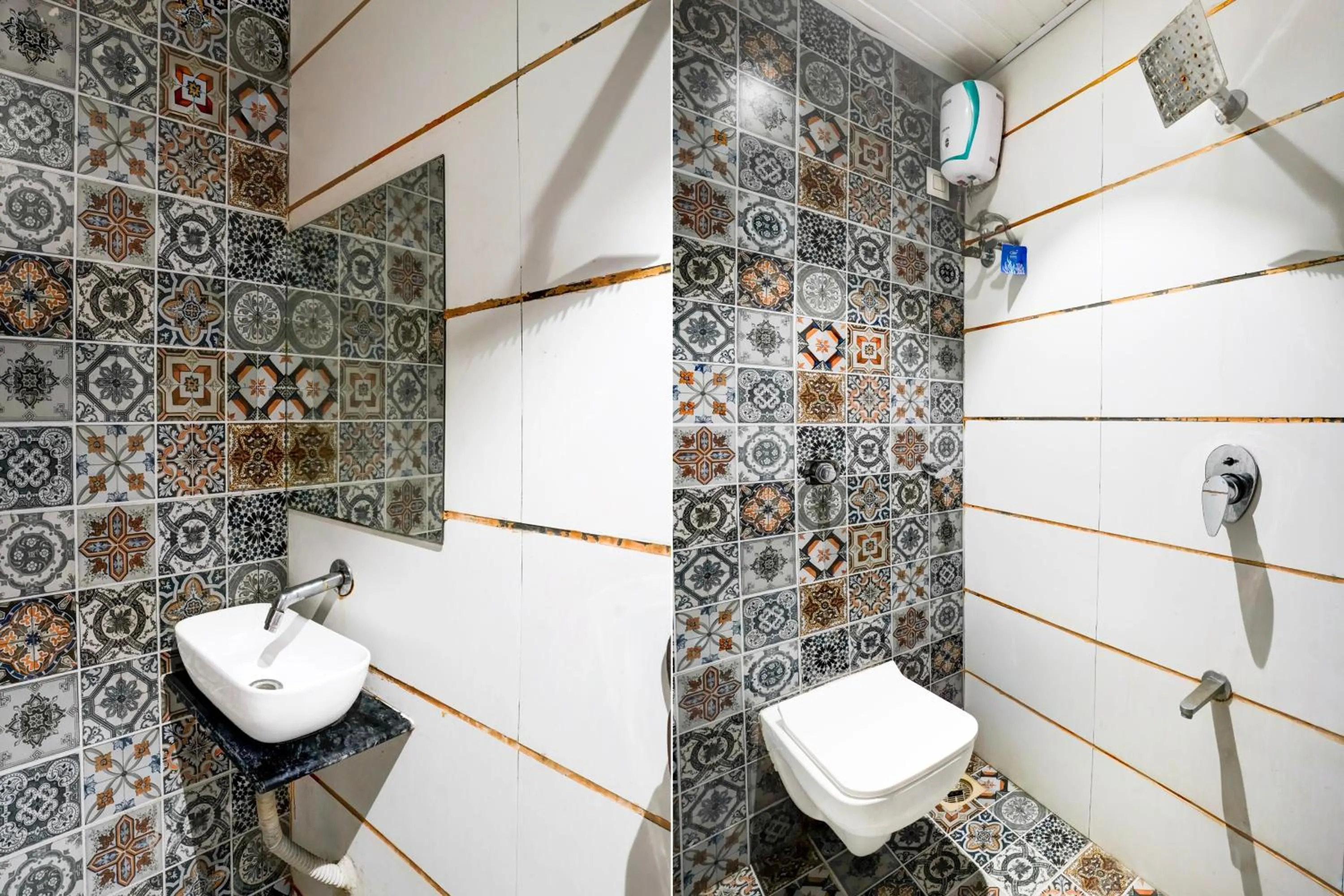 Bathroom in Hotel O Shiv Sai Residency Lodging & Boarding