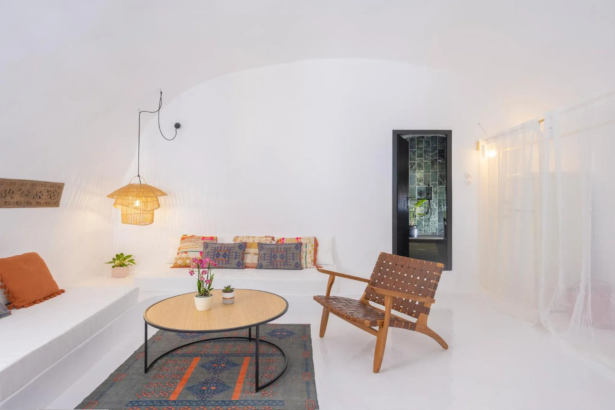 Seating area in Sophia Luxury Suites