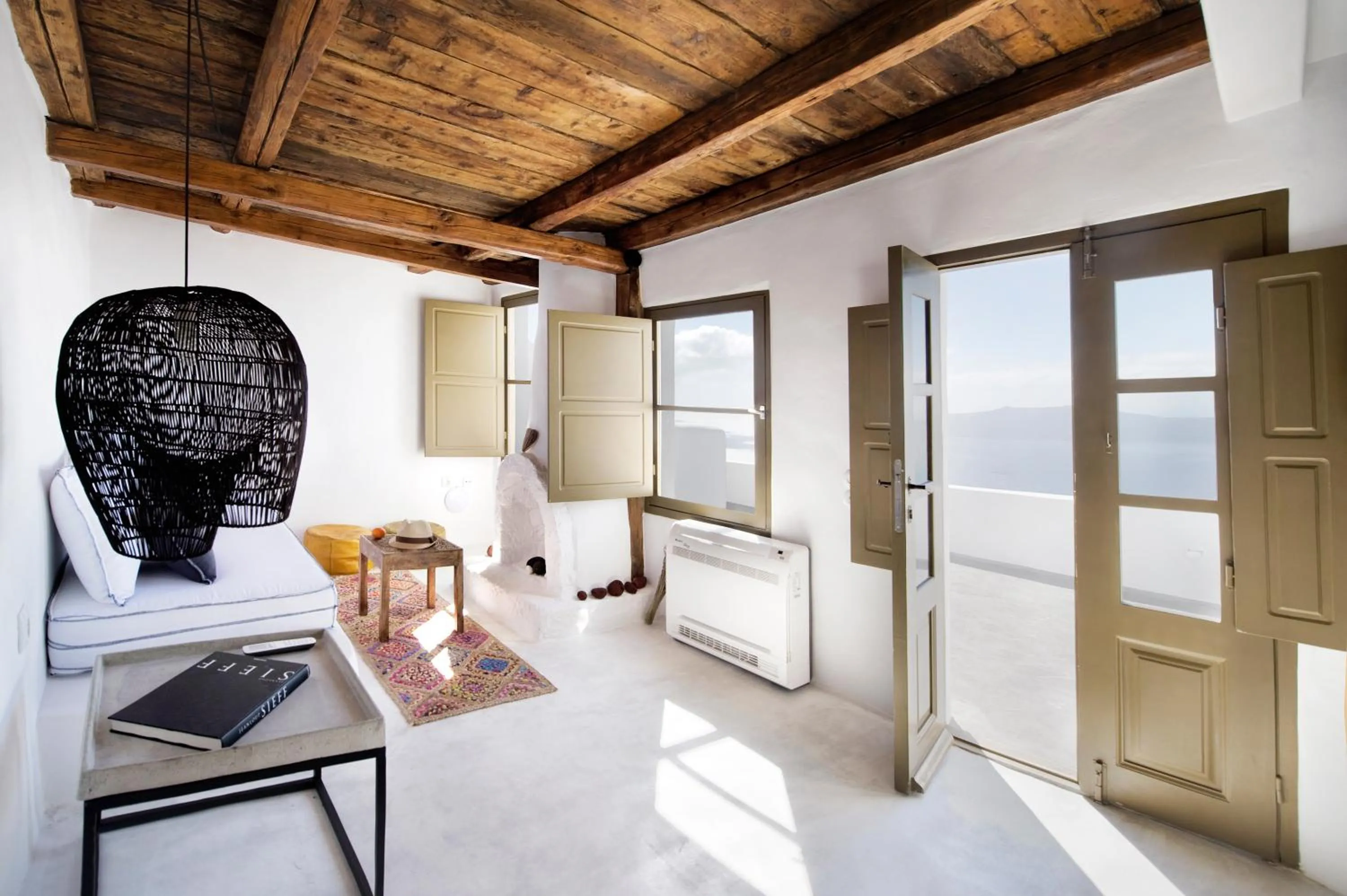 Seating area in Sophia Luxury Suites