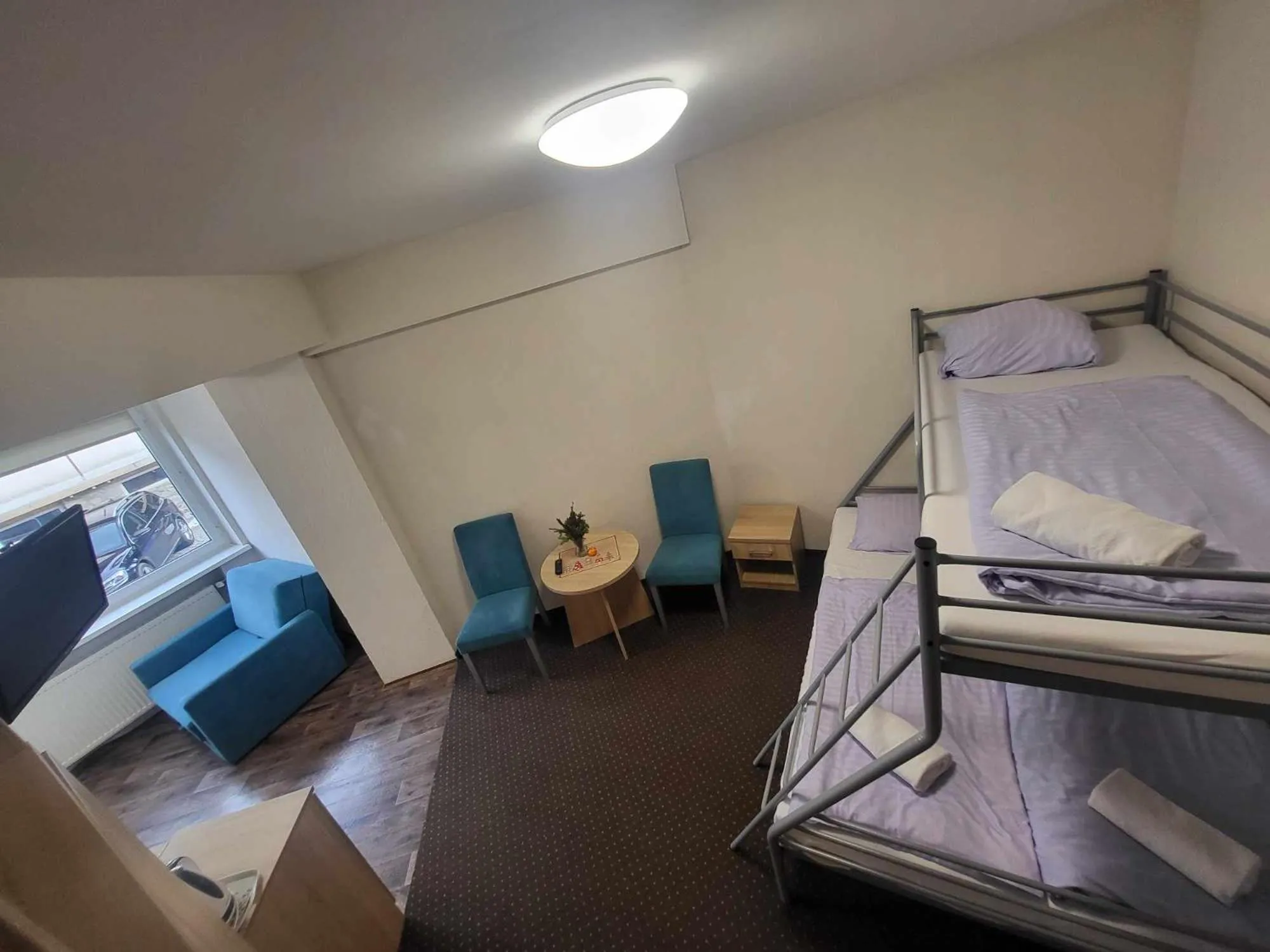 Bathroom, Bed in Dom Wczasowo Rekreacyjny Zgoda