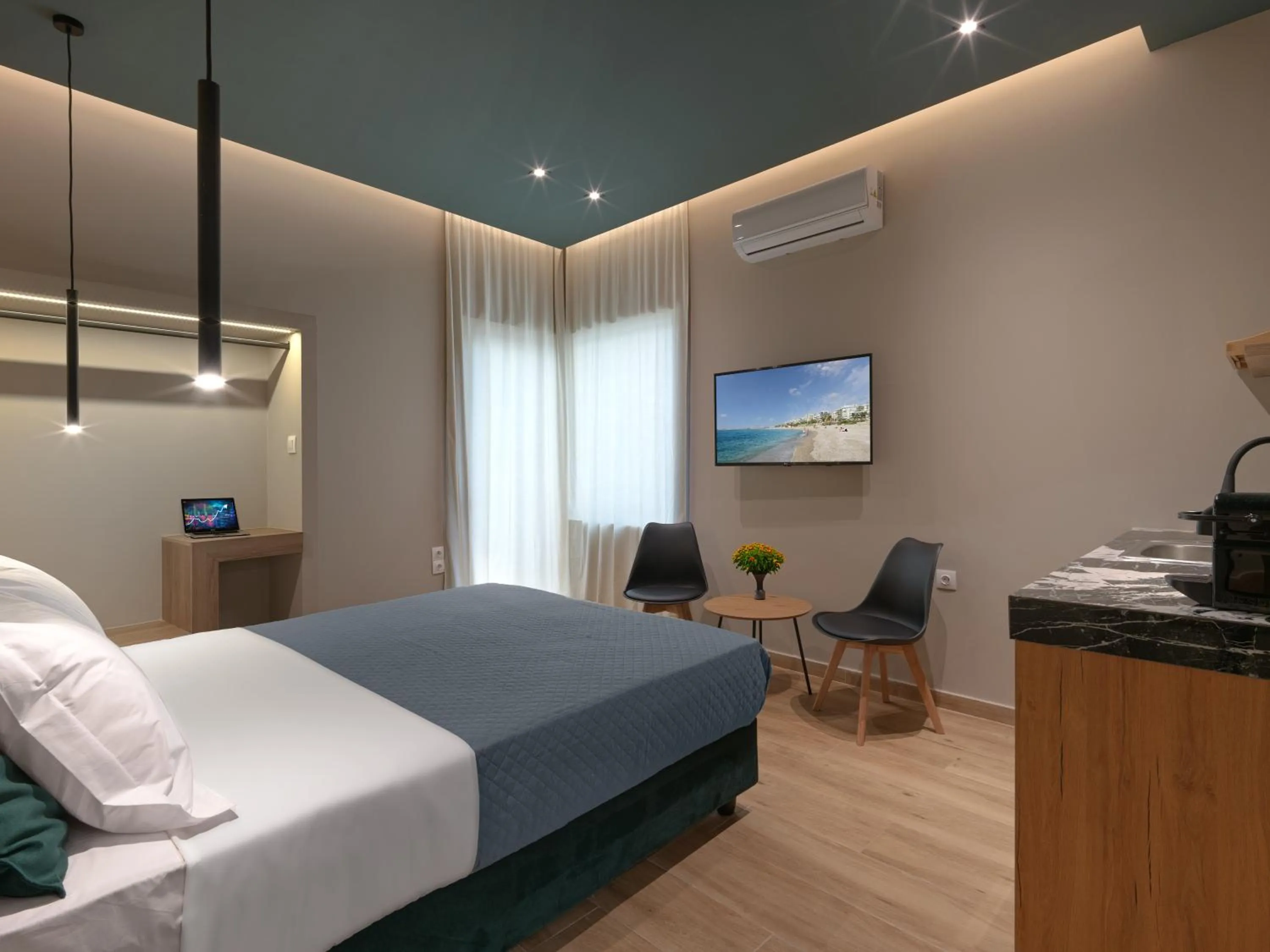 Photo of the whole room, Bed in YaPe Coastal Suites at Alimos Beach