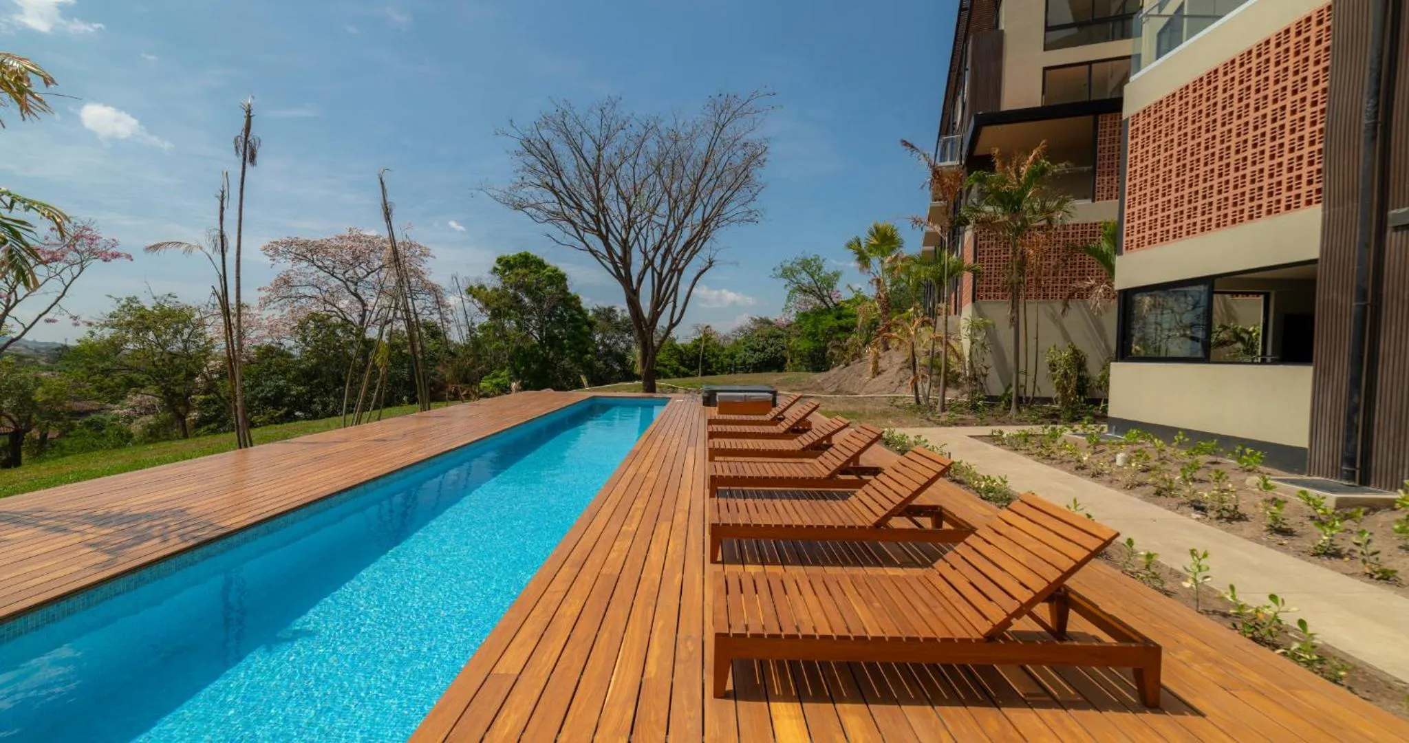 Garden view in BEE Suites San José - Santa Ana