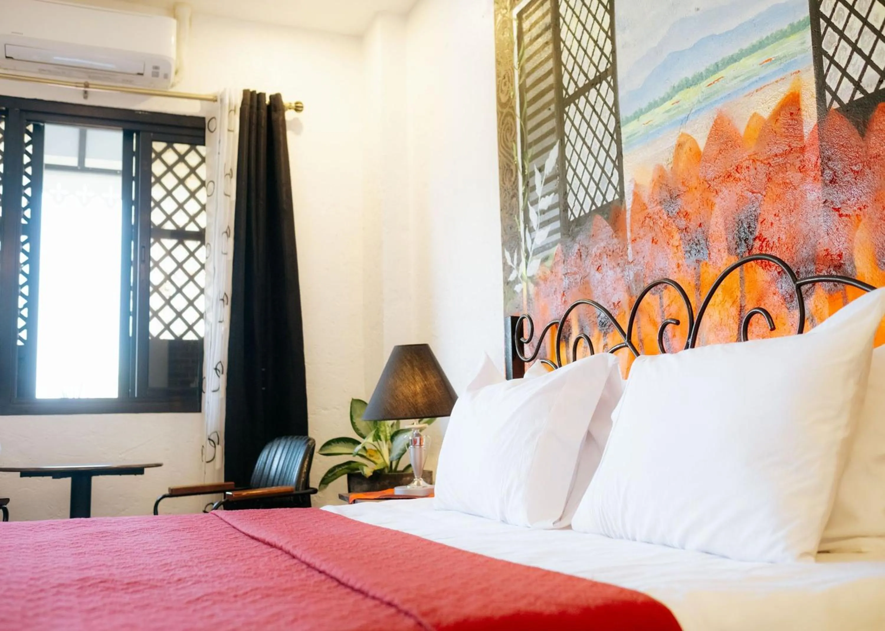 Bed in Ilocos Urban Wave Resort