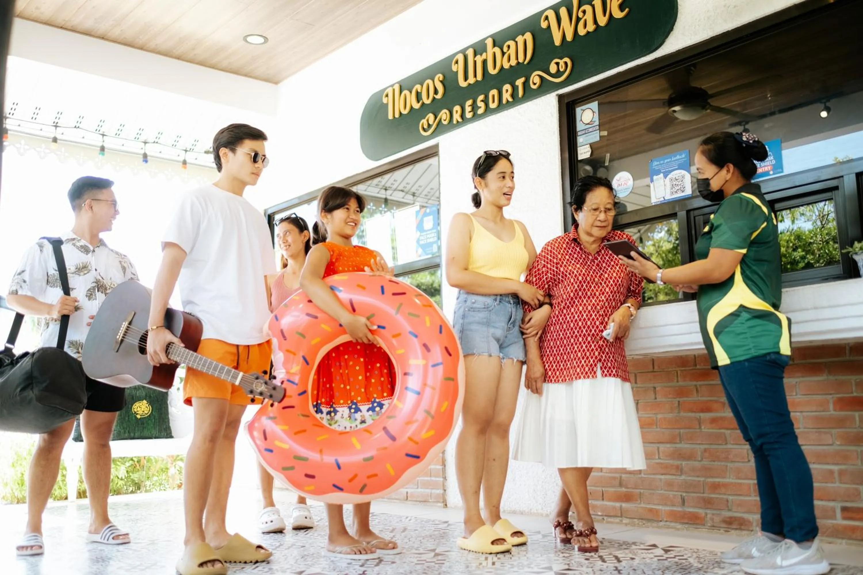 group of guests in Ilocos Urban Wave Resort