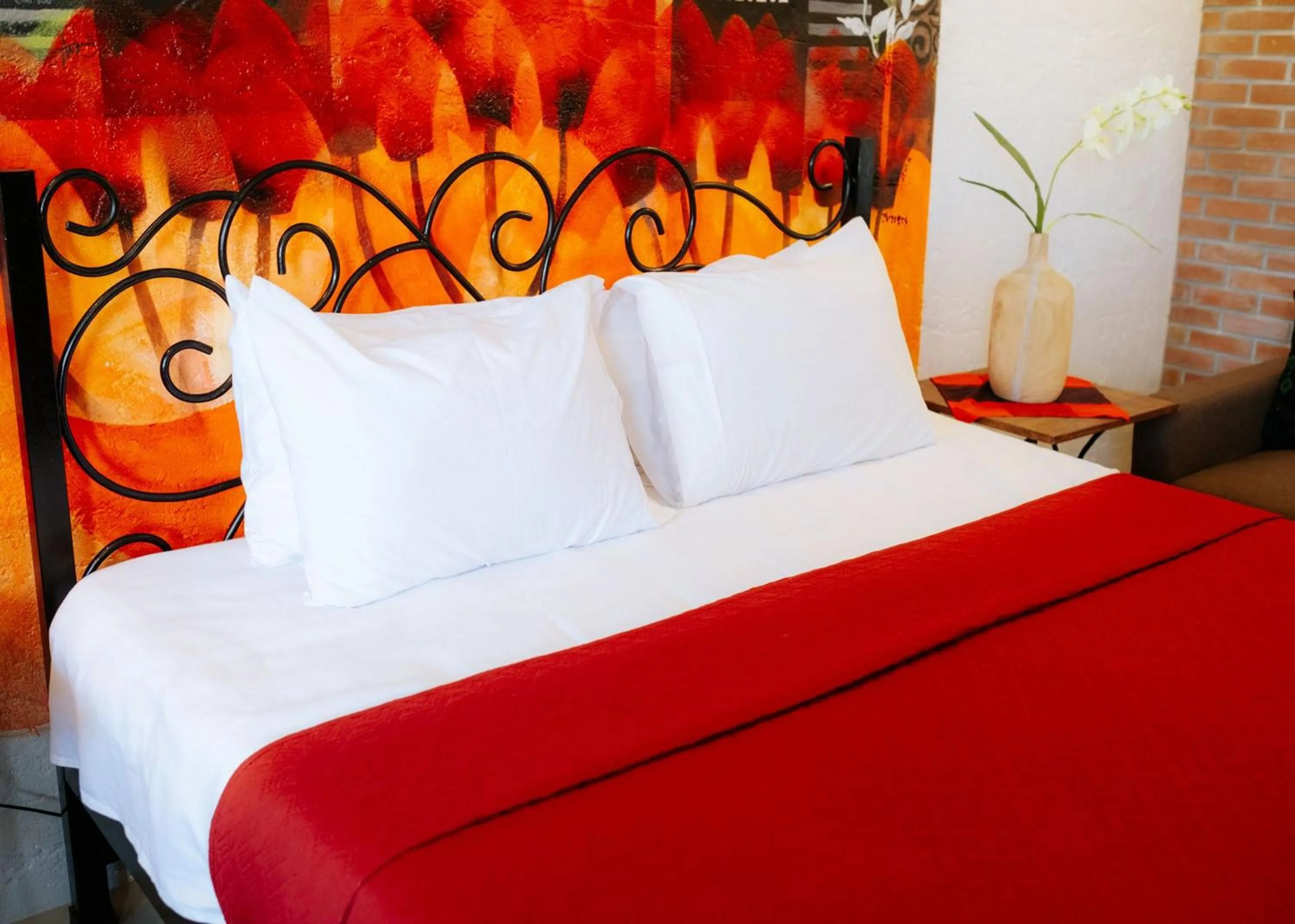 Bed in Ilocos Urban Wave Resort