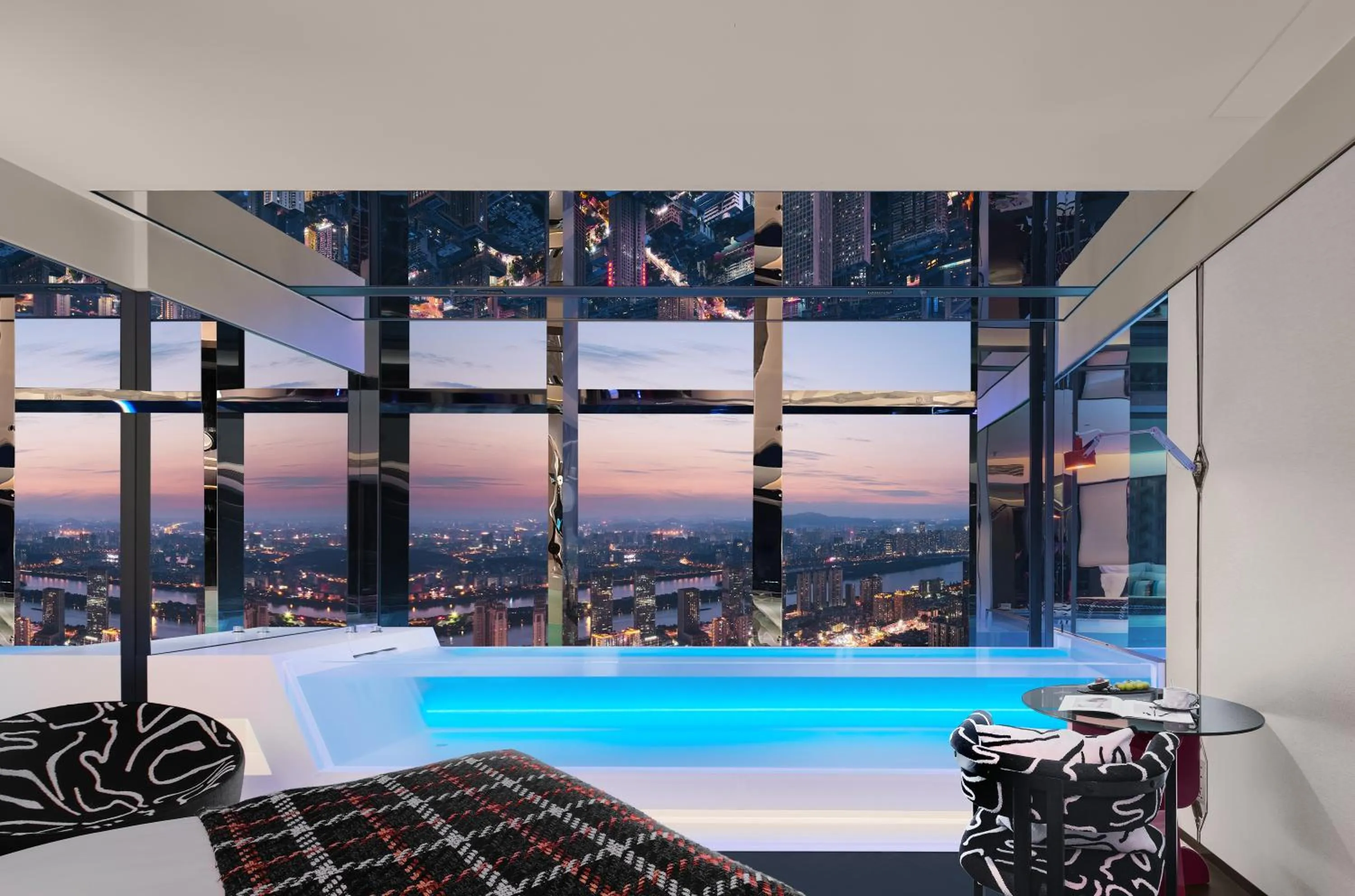 Bed in ISEYA Panoramic Hotel Changsha Wuyi Square Flagship