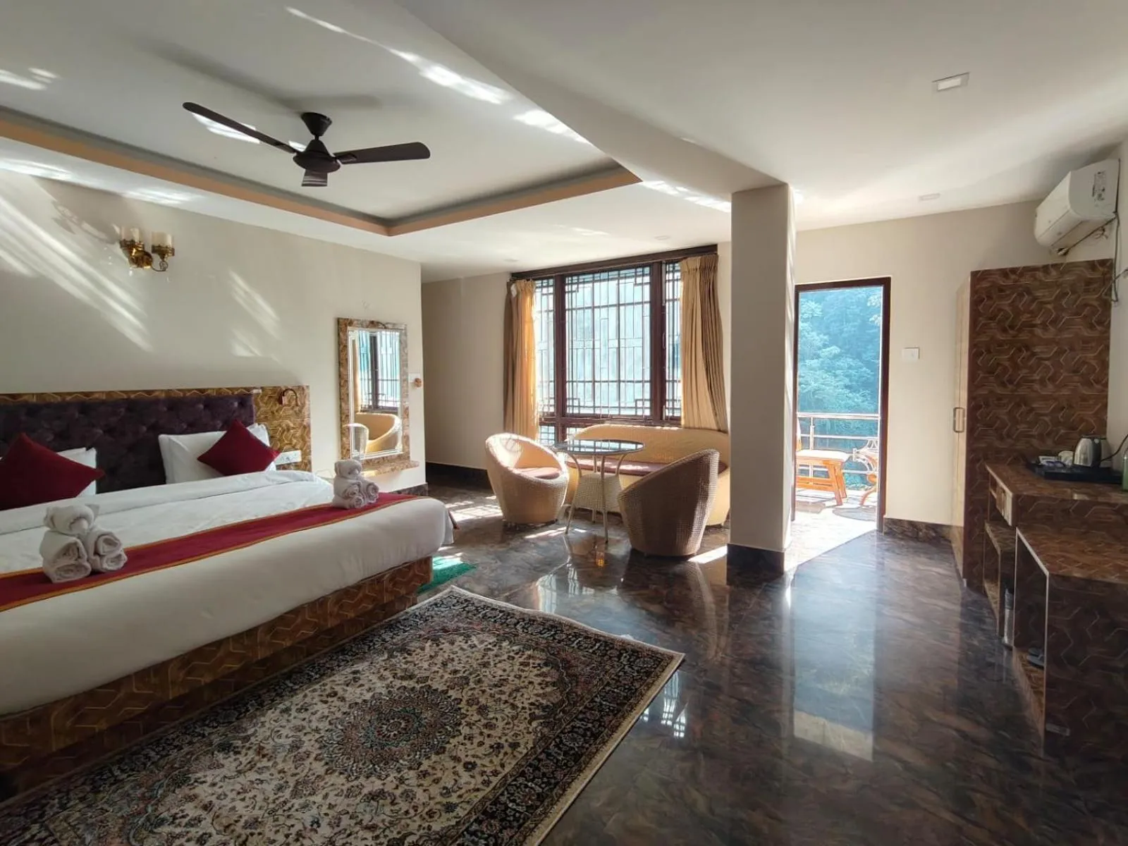 View (from property/room), Bed in Nature's Nest Resort