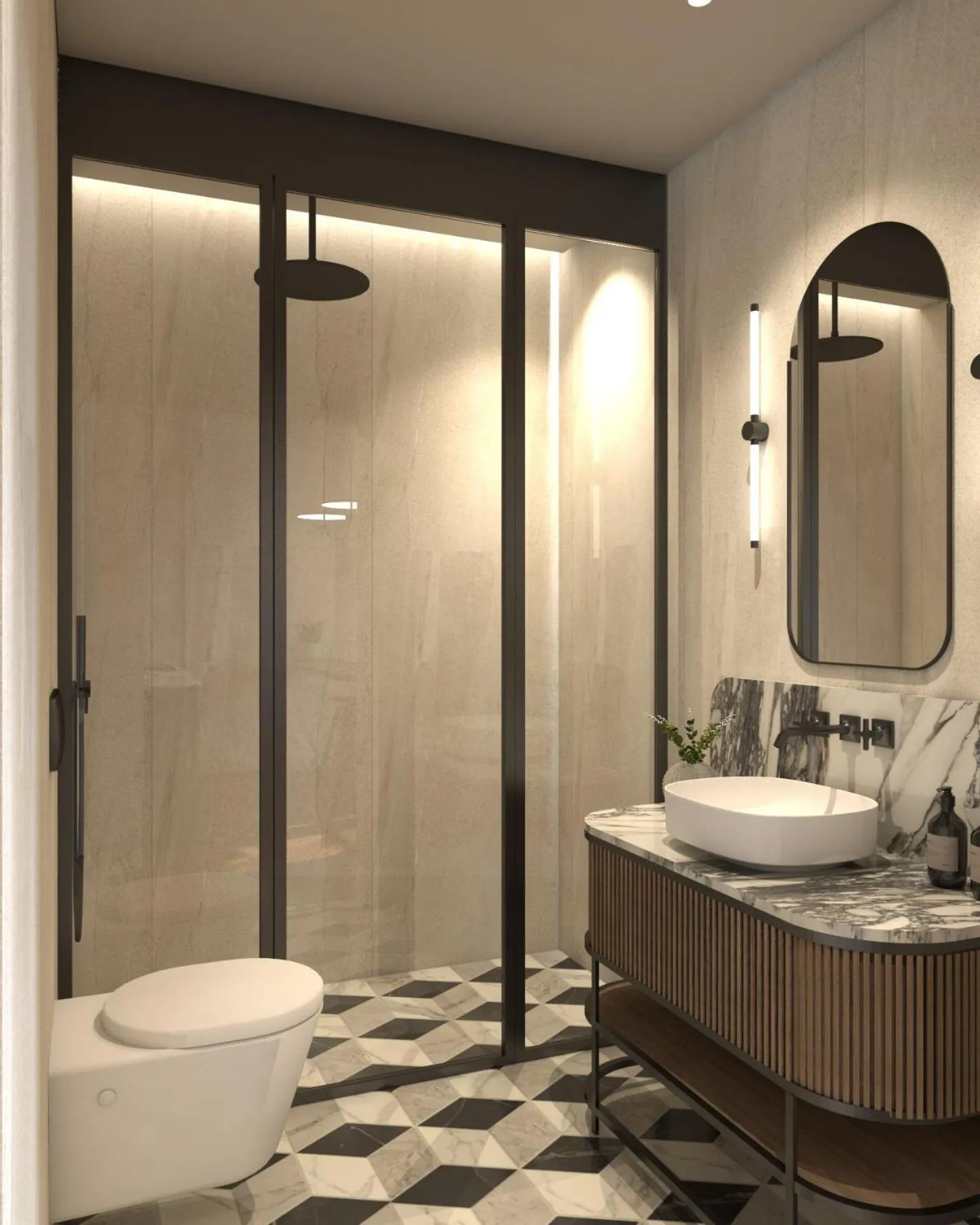 Shower in Rua Augusta