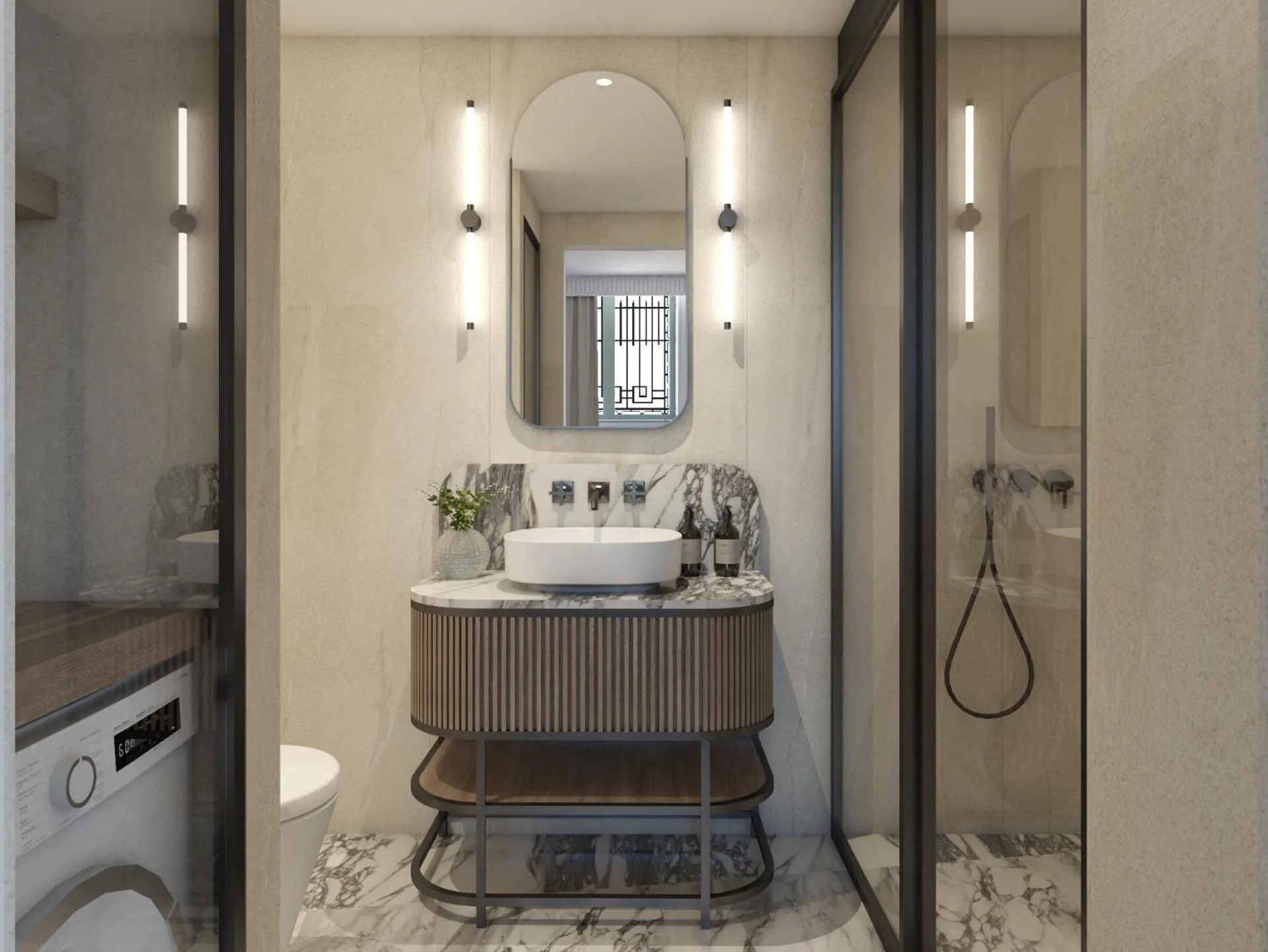 Shower in Rua Augusta