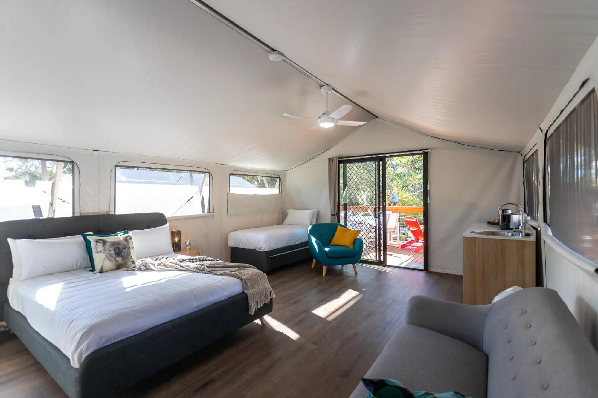 Bed in Port Stephens Koala Sanctuary