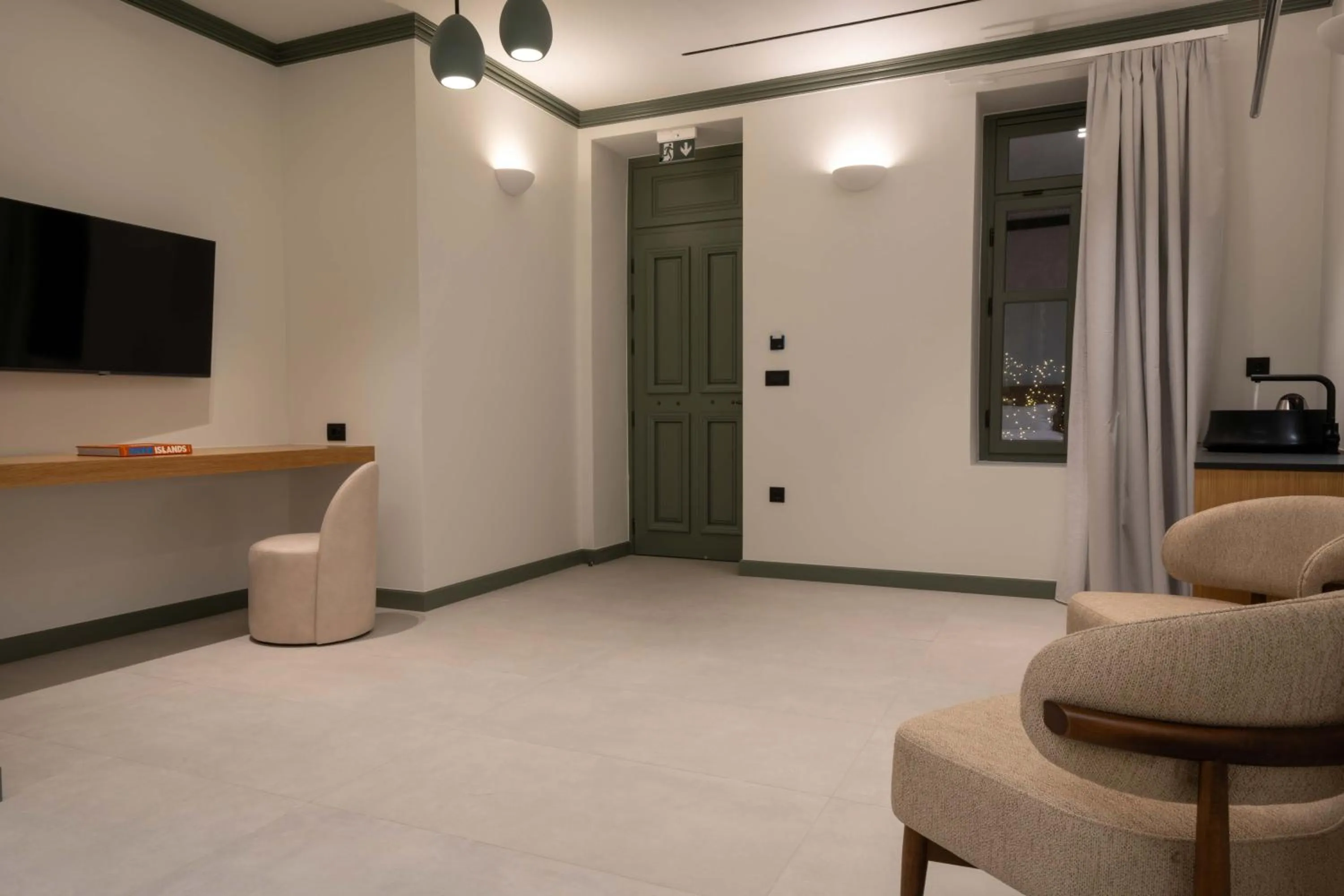 Living room in Whisper Athens Suites