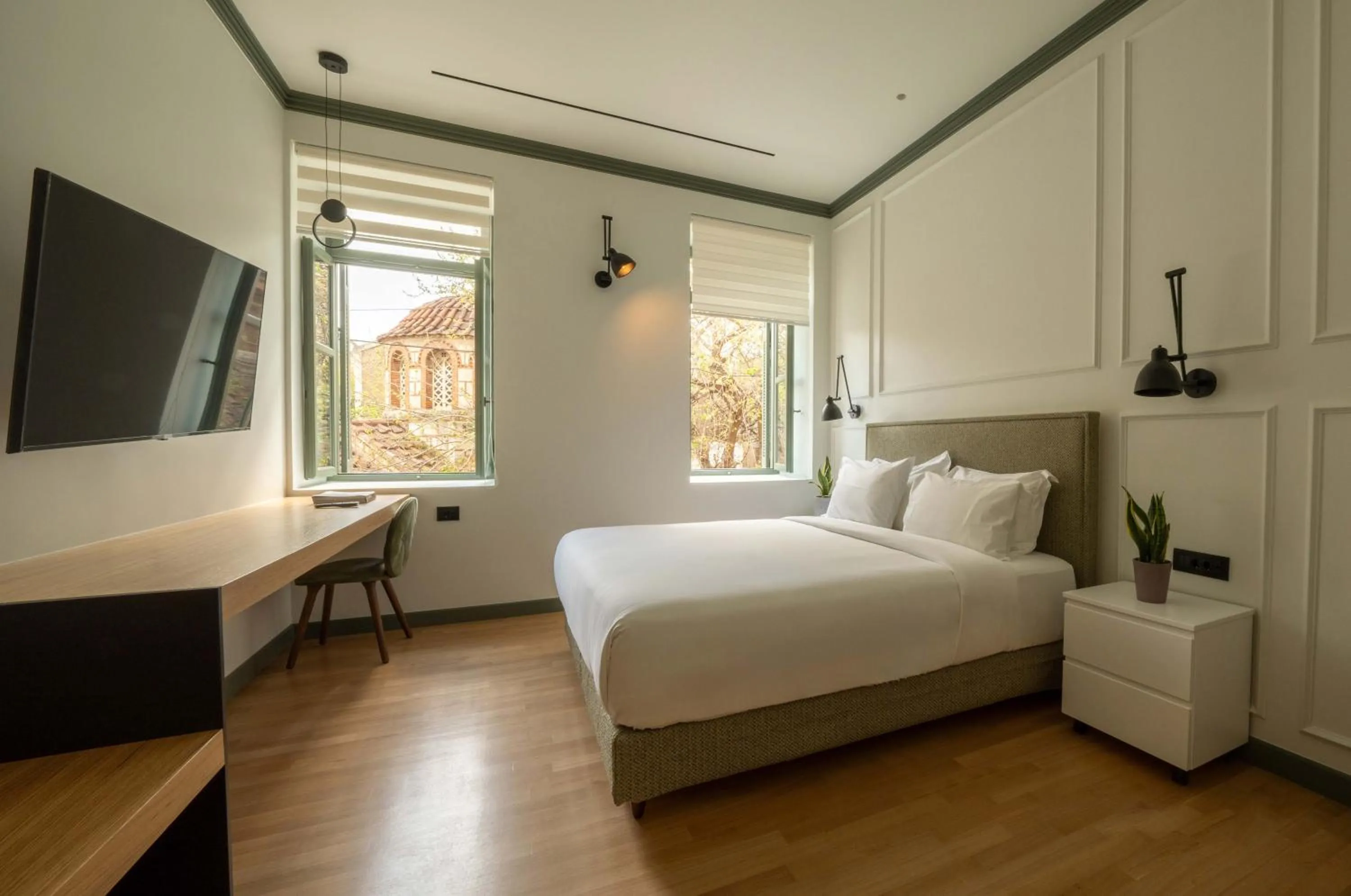Bed in Whisper Athens Suites