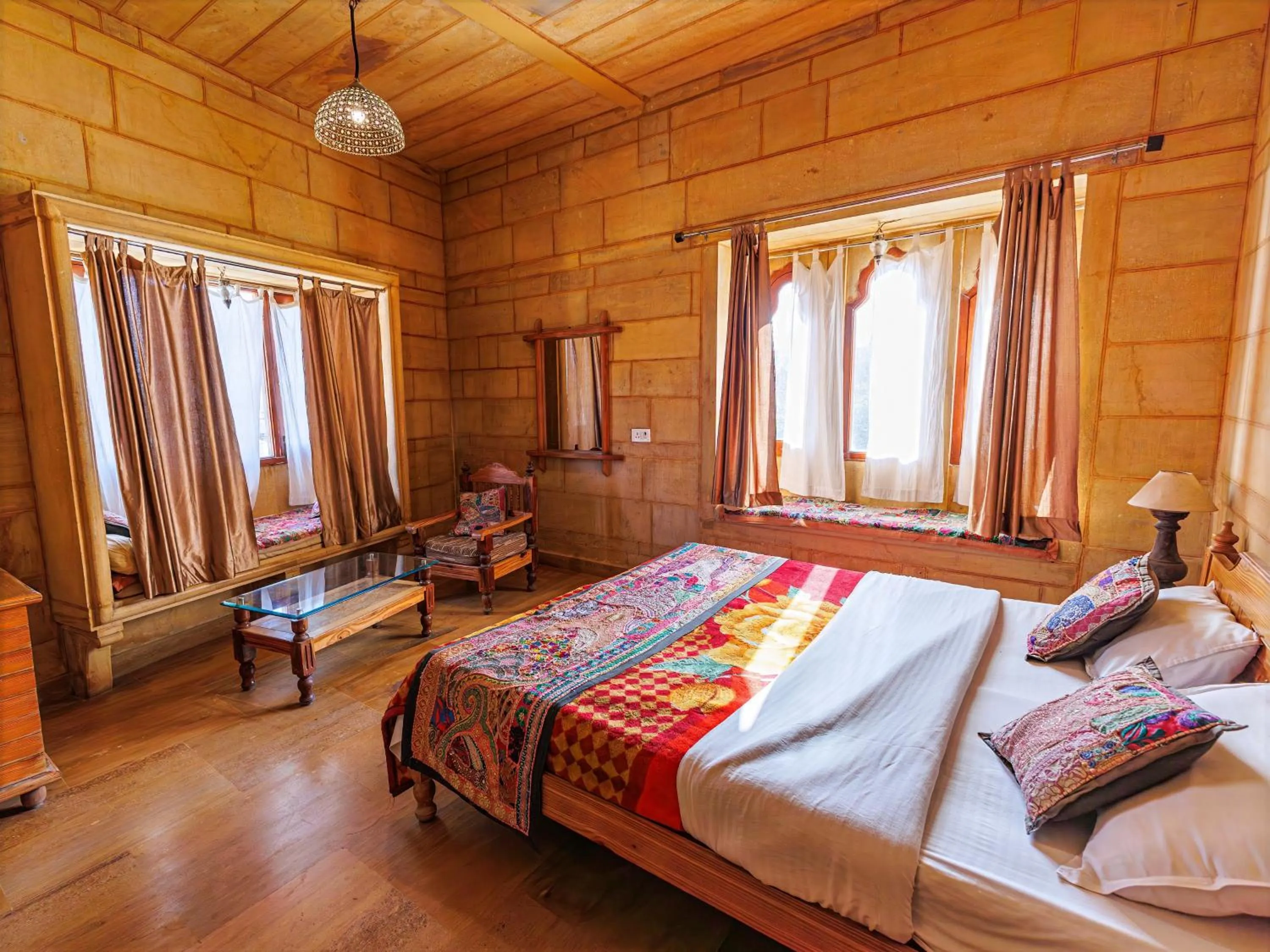 Bed in Hotel The Silk Route