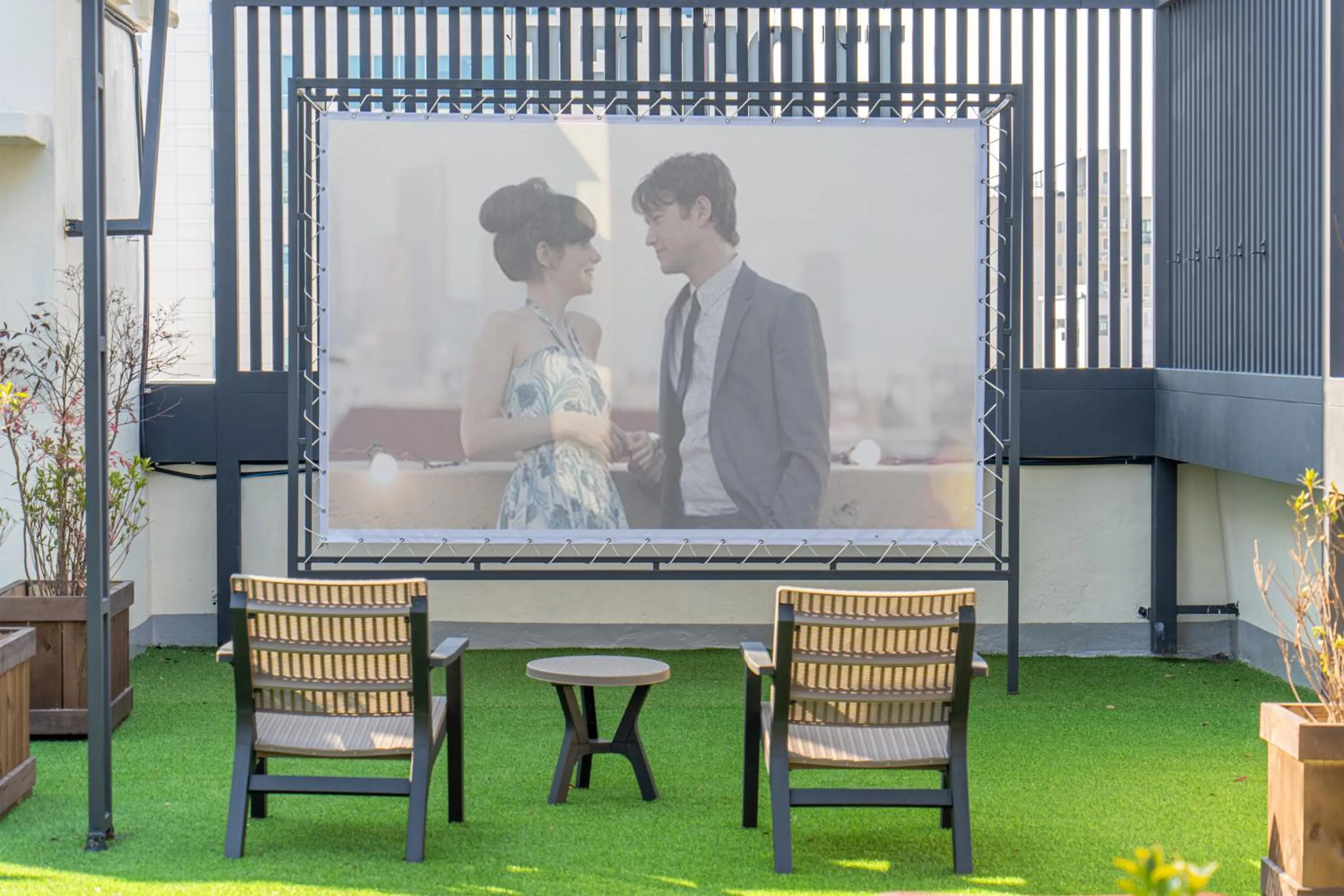 Communal lounge/ TV room in Browndot hotel Gimhae cityhall