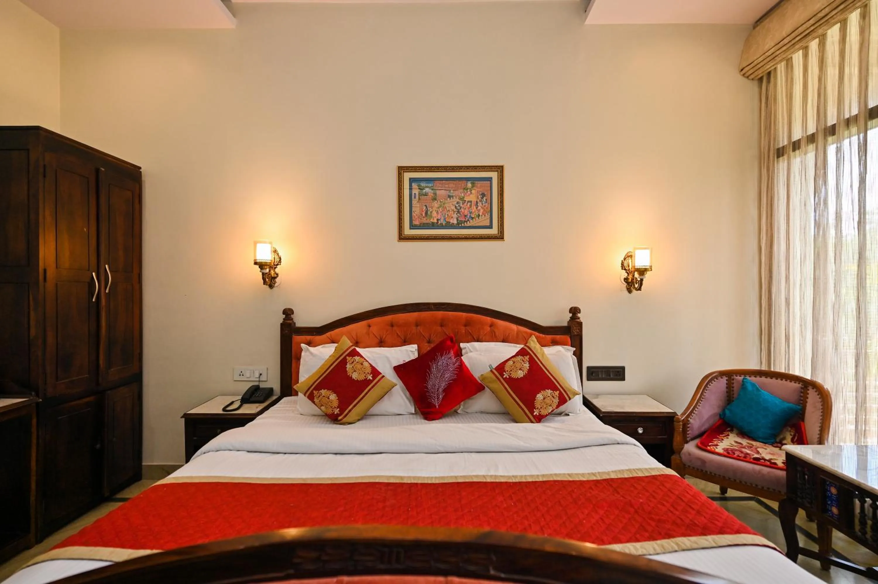 Bedroom, Bed in Harnawa Haveli - A Boutique Heritage Stay