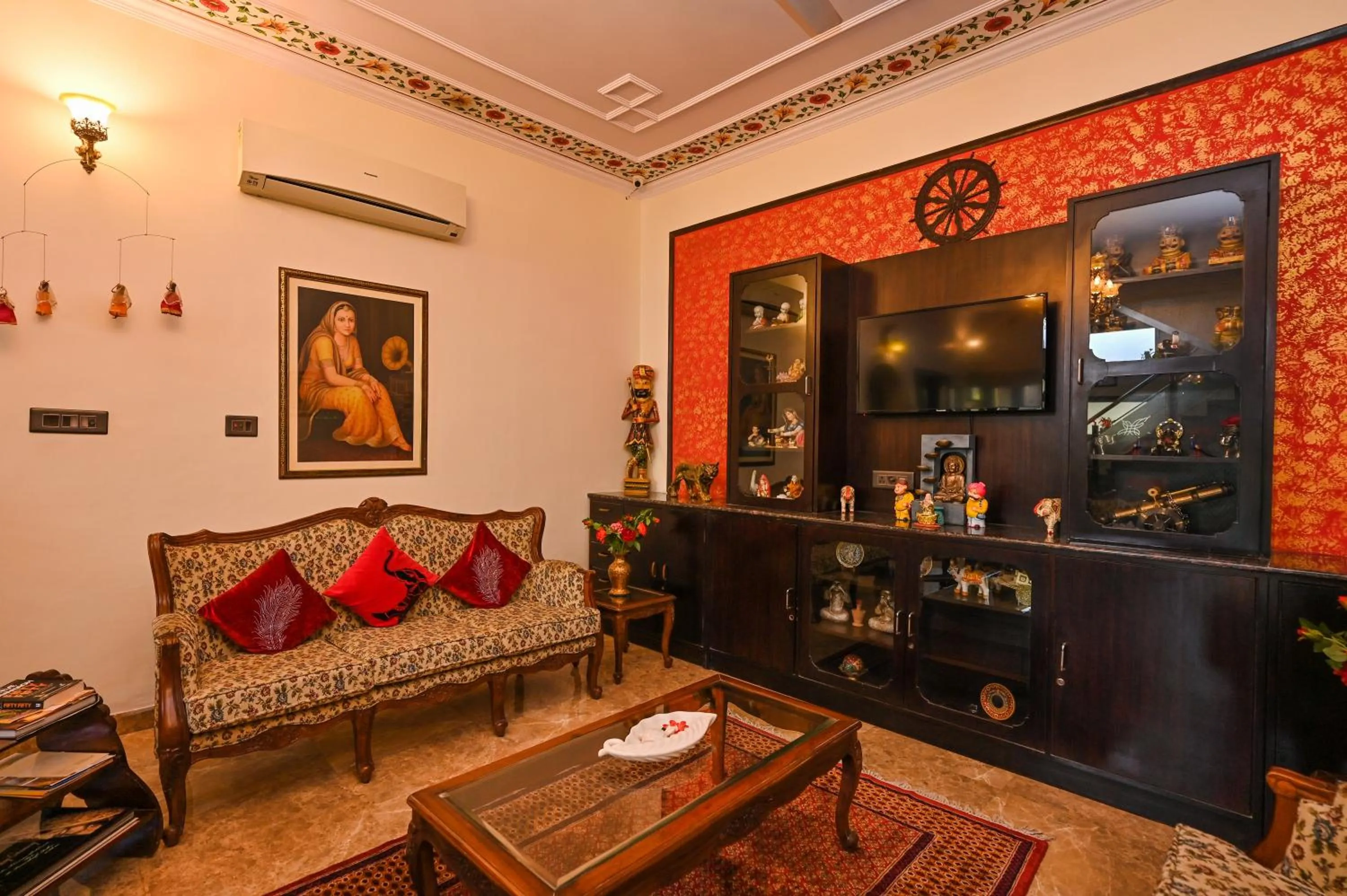 Seating area in Harnawa Haveli - A Boutique Heritage Stay